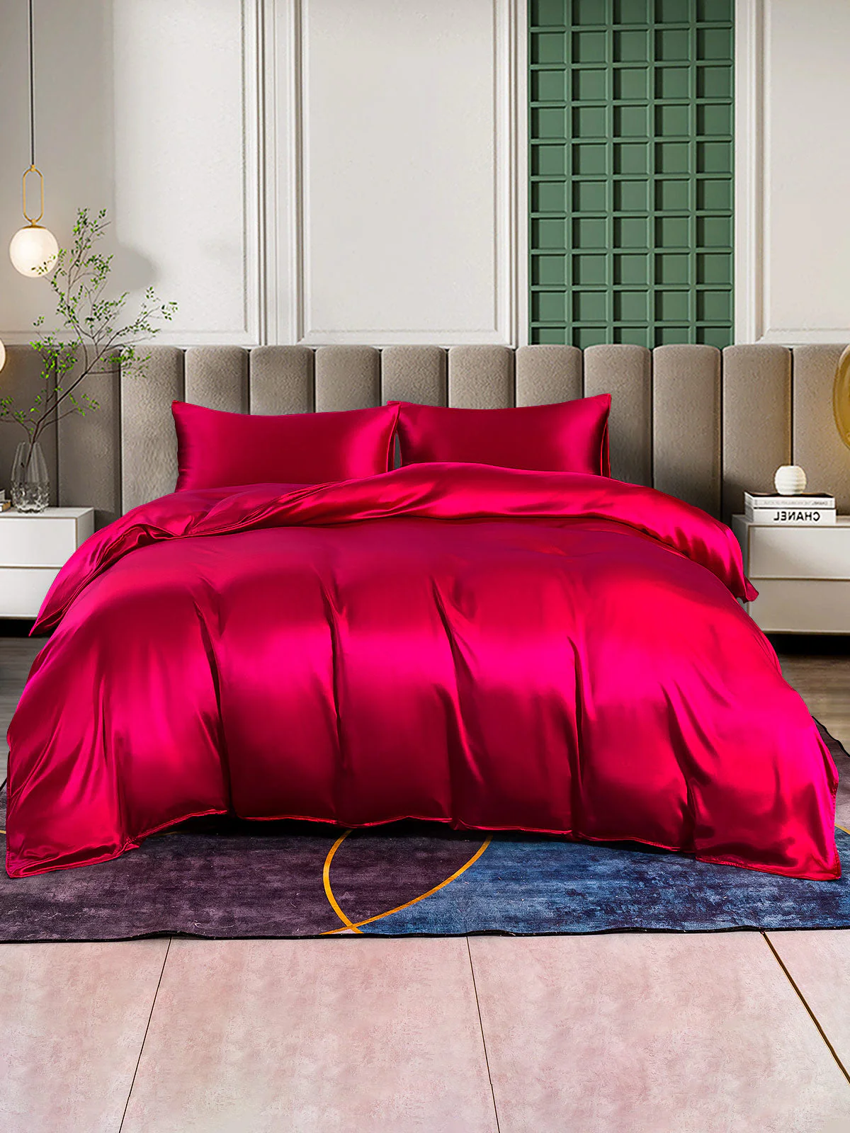 25Momme 4Pcs Silk Set Duvet Cover+Fitted Sheet+2x Pillowcases - Image 24