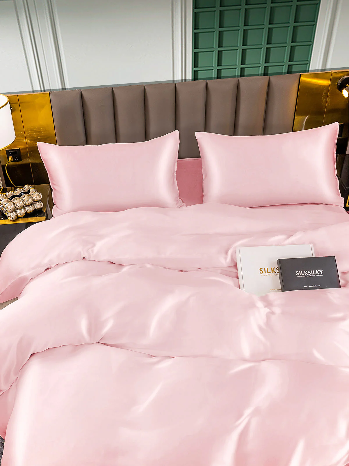 25Momme 4Pcs Silk Set Duvet Cover+Flat Sheet+2x Pillowcases - Image 42