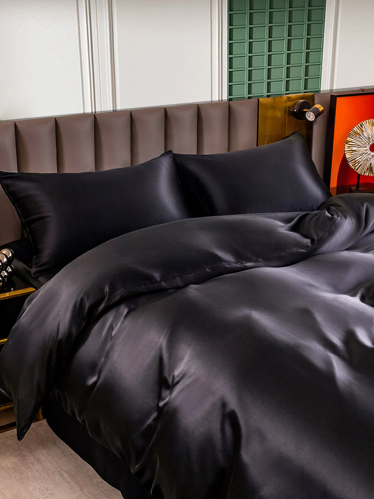 25Momme 4Pcs Silk Set Duvet Cover+Flat Sheet+2x Pillowcases - Image 9