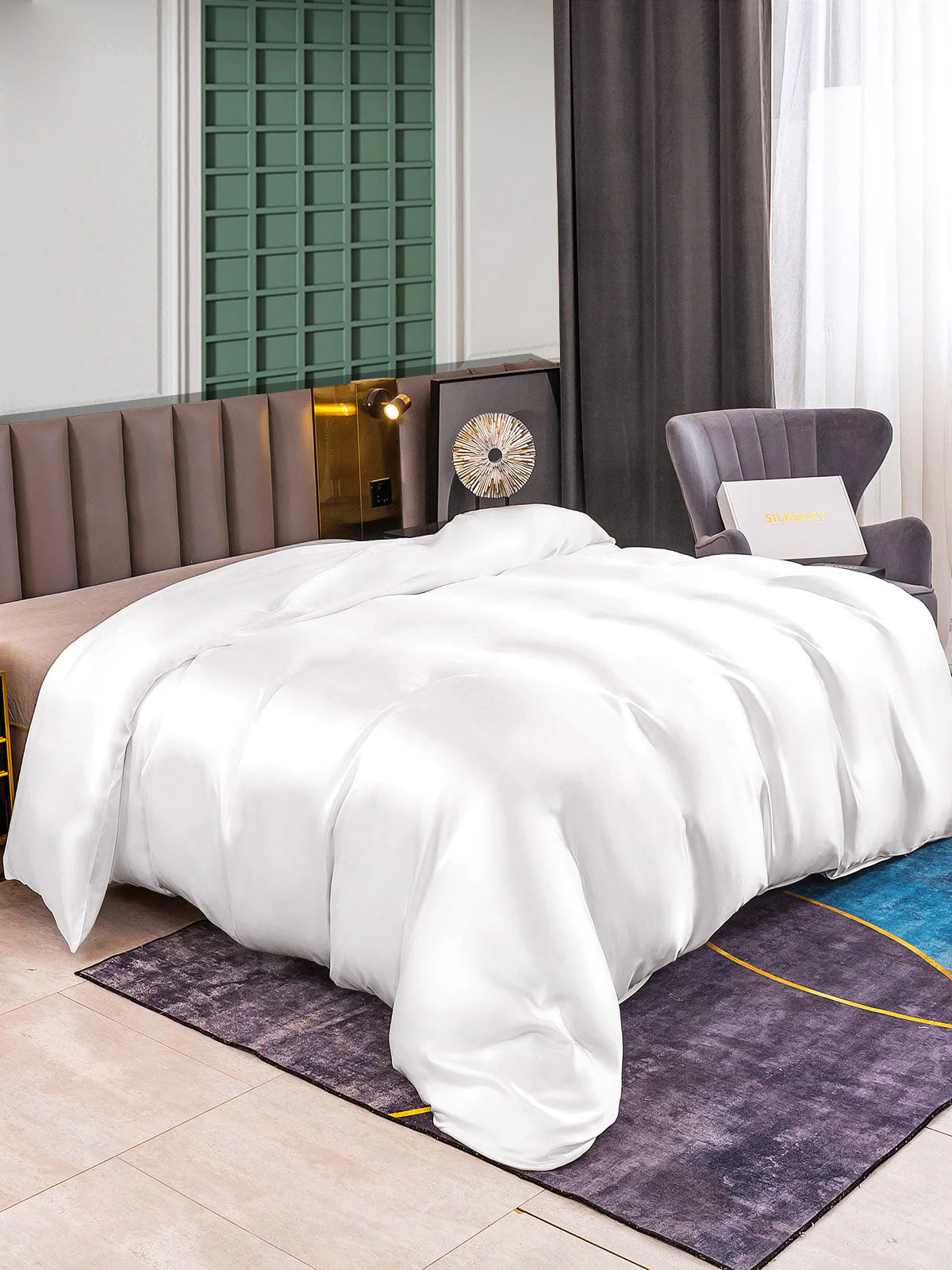 25Momme Mulberry Silk Seamless Duvet Cover (WITHOUT PILLOWCASES) - Image 18
