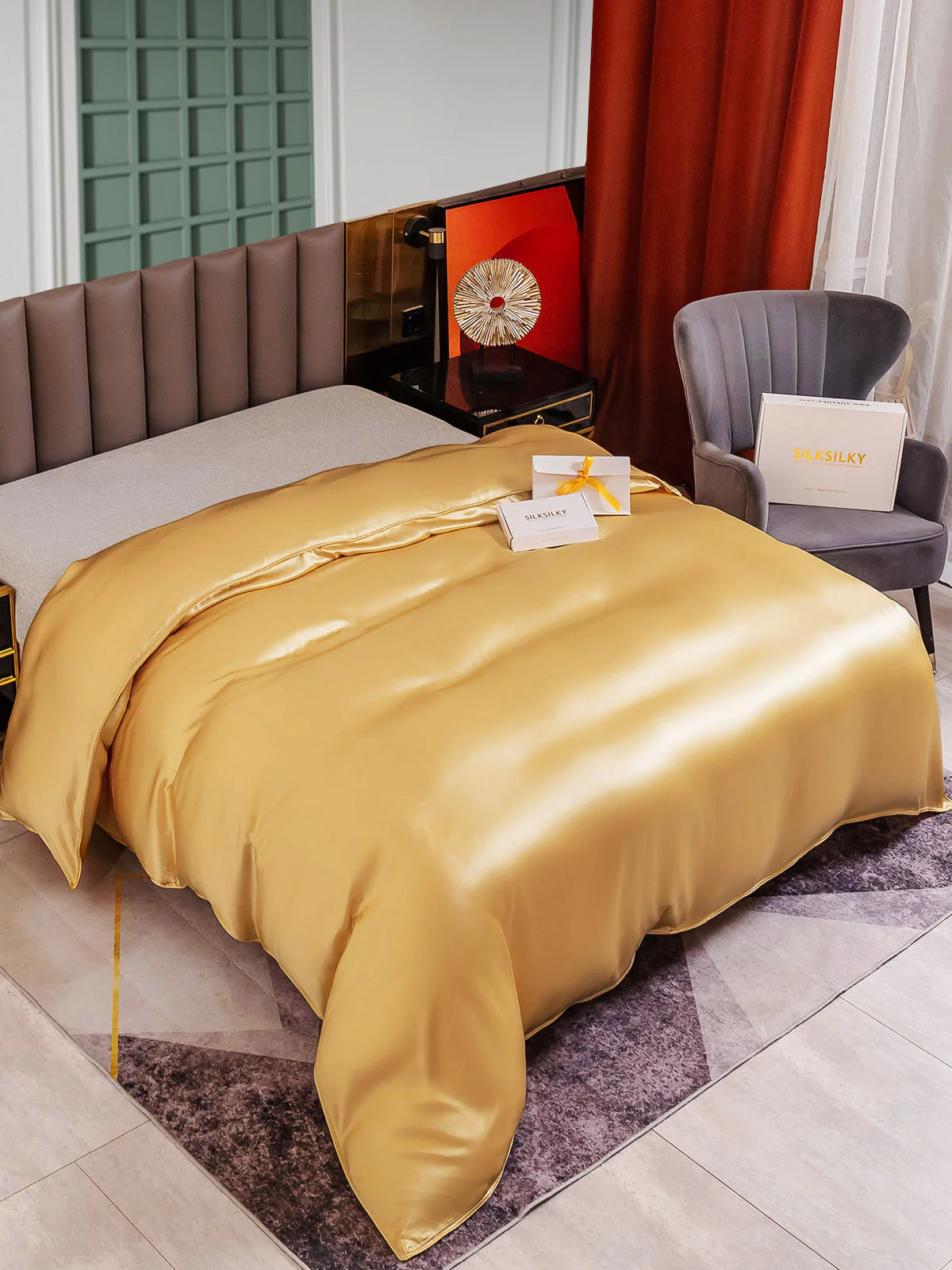 25Momme Mulberry Silk Seamless Duvet Cover (WITHOUT PILLOWCASES) - Image 23