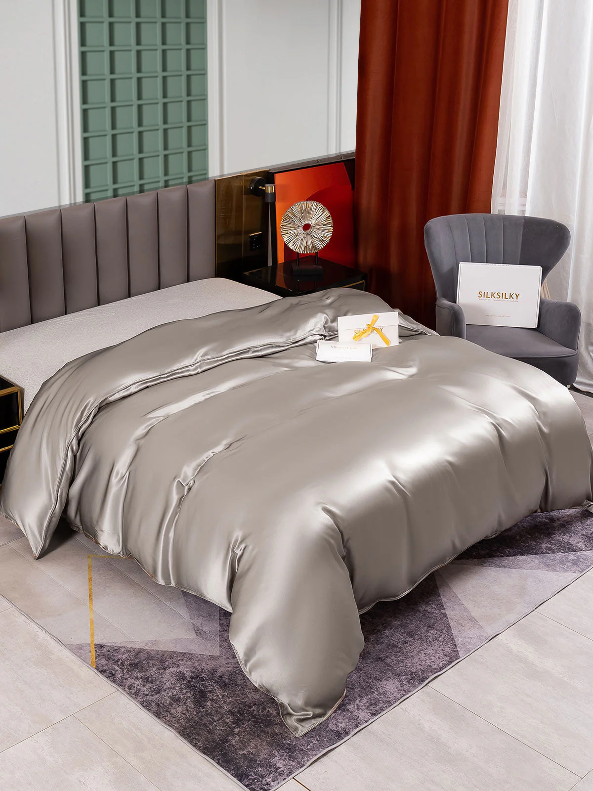 25Momme Mulberry Silk Seamless Duvet Cover (WITHOUT PILLOWCASES) - Image 26