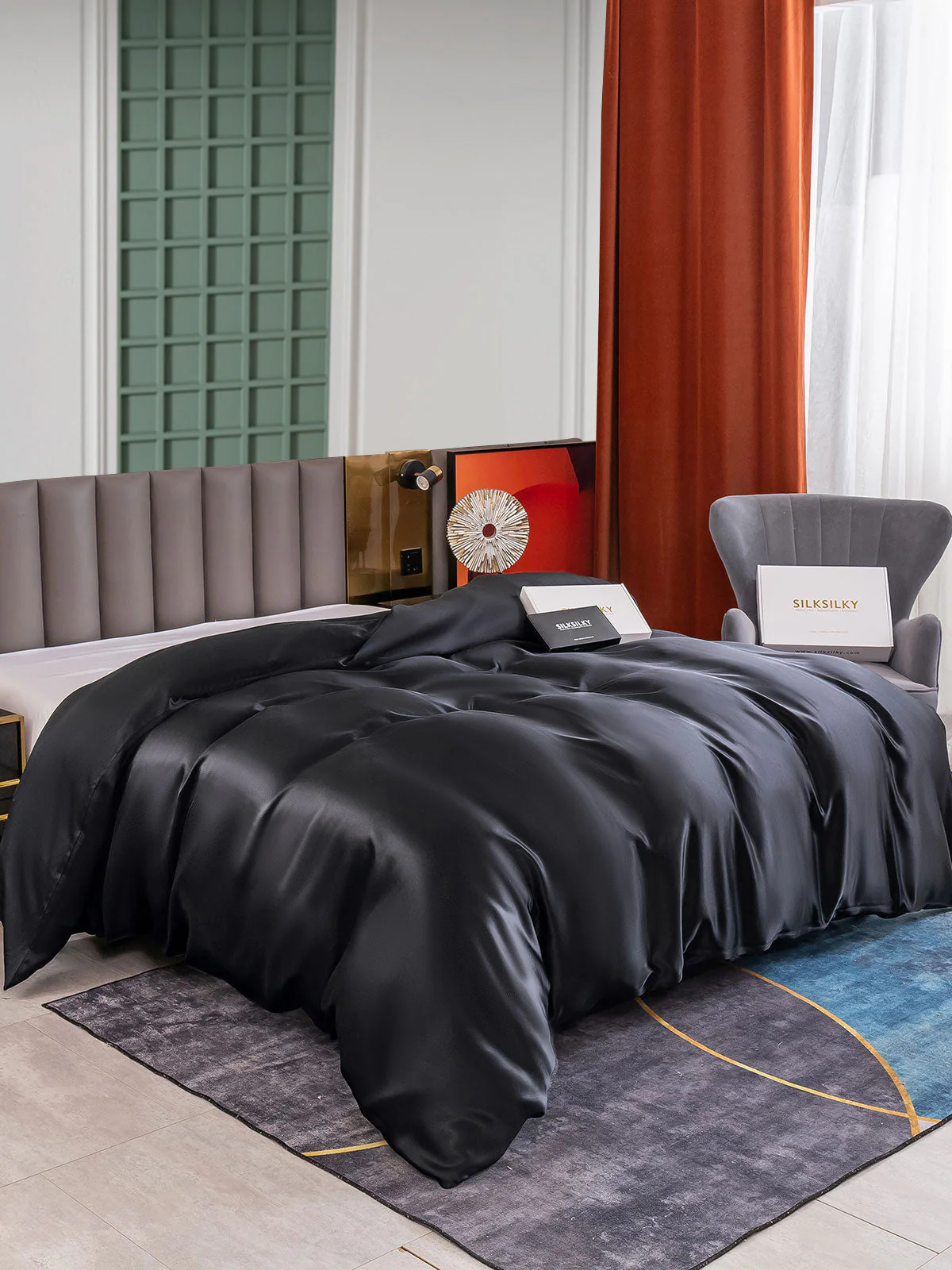 25Momme Mulberry Silk Seamless Duvet Cover (WITHOUT PILLOWCASES) - Image 29