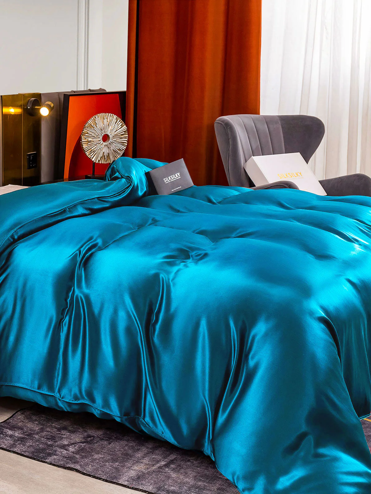 25Momme Mulberry Silk Seamless Duvet Cover (WITHOUT PILLOWCASES) - Image 34