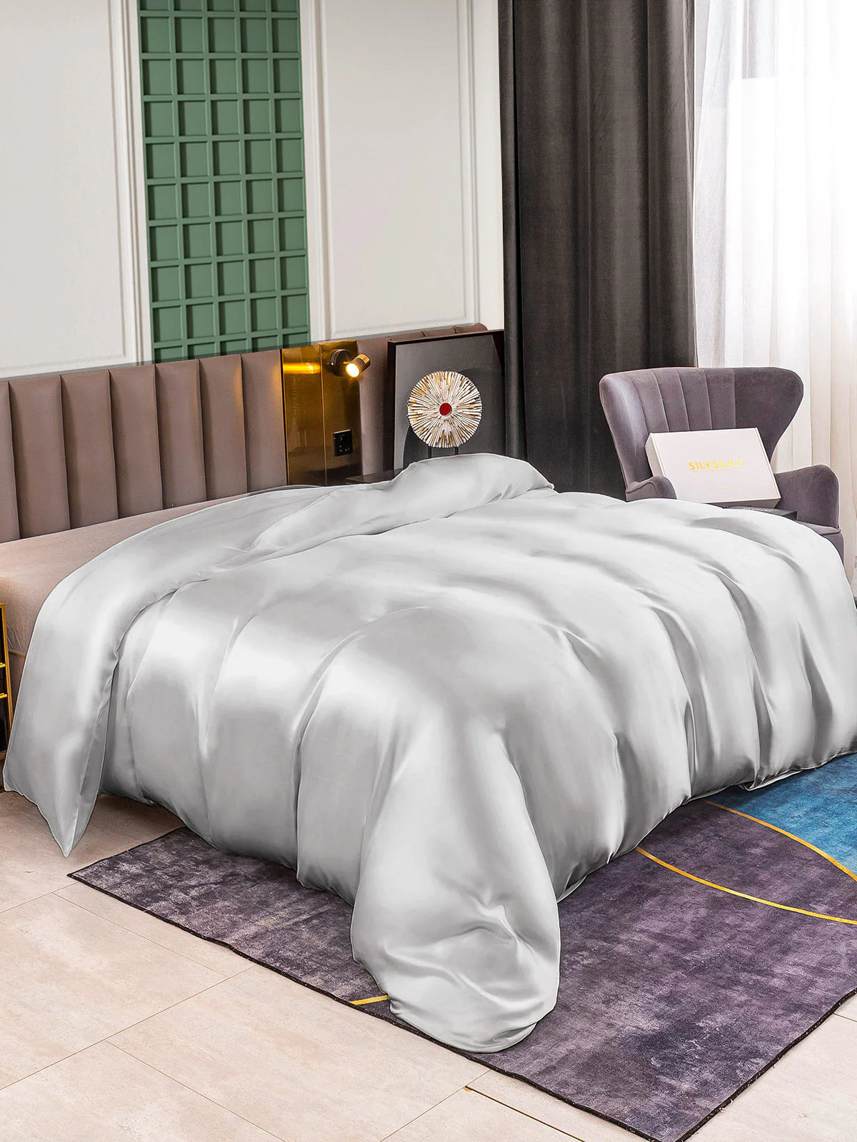 25Momme Mulberry Silk Seamless Duvet Cover (WITHOUT PILLOWCASES) - Image 9