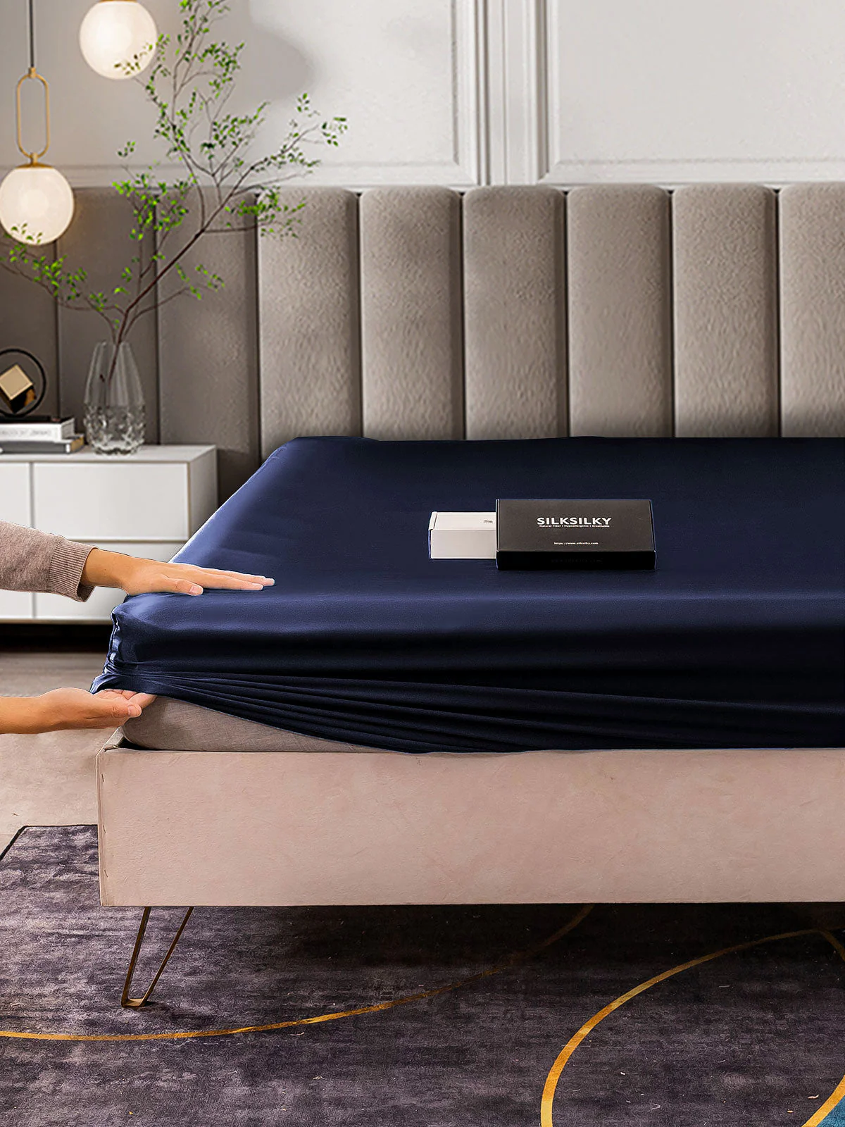 25Momme Mulberry Silk Seamless Fitted Sheet - Image 11