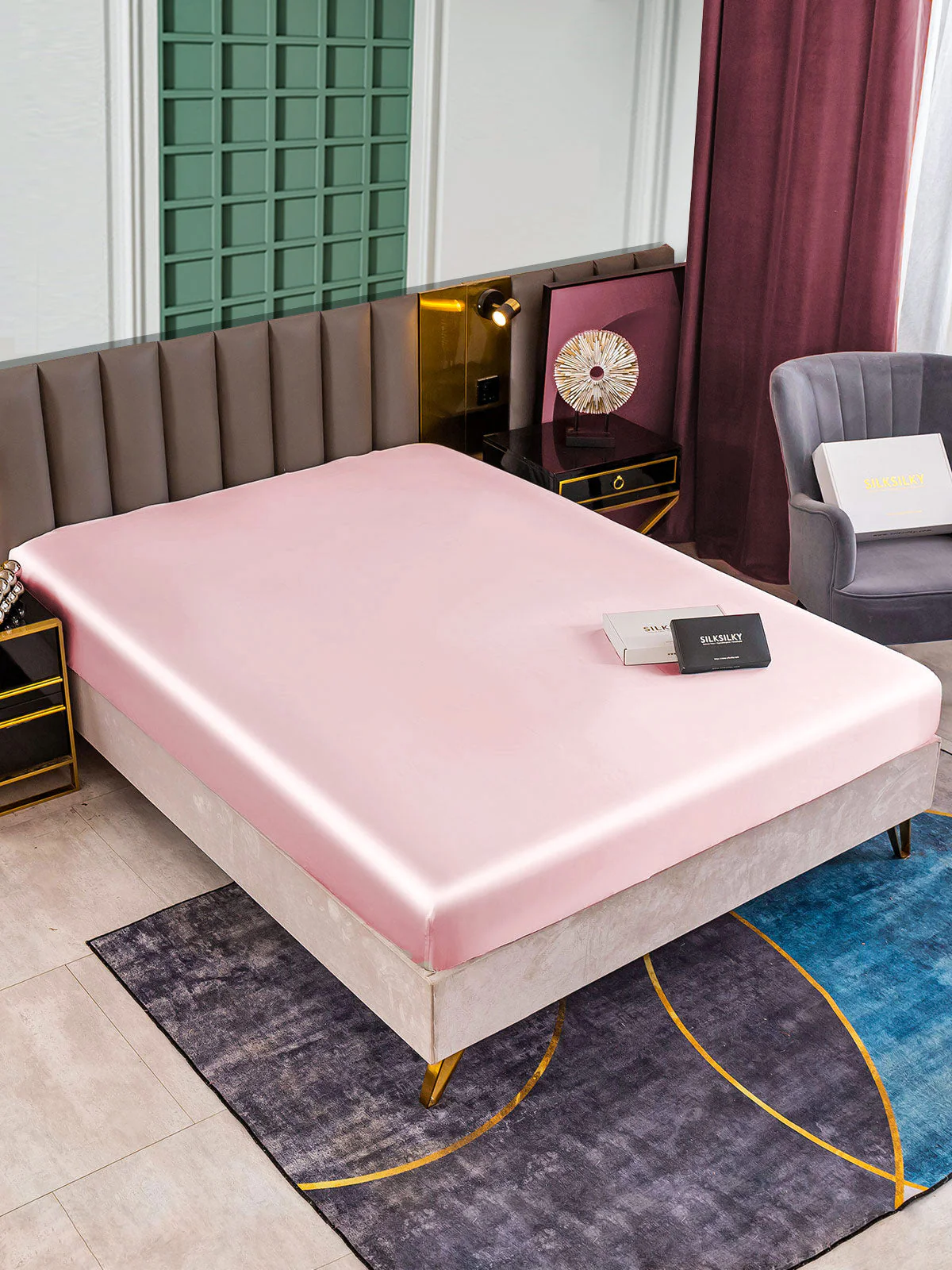 25Momme Mulberry Silk Seamless Fitted Sheet - Image 13