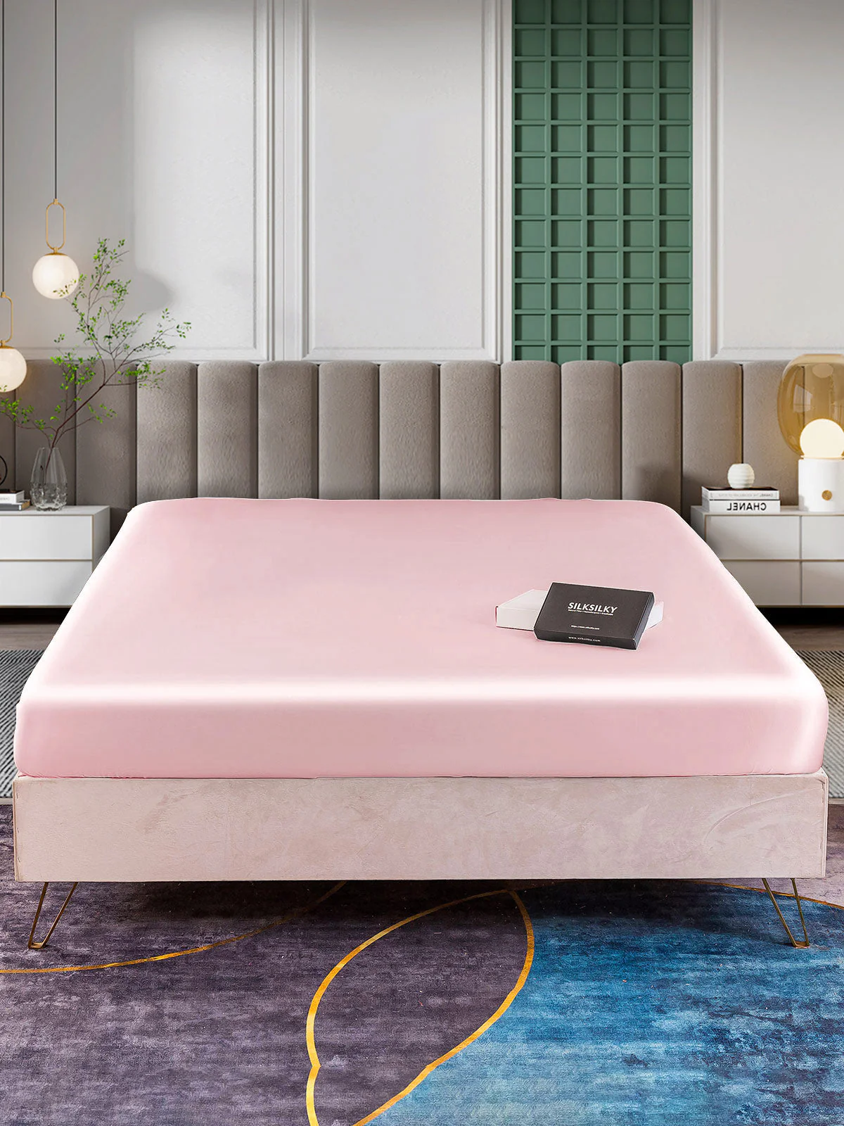 25Momme Mulberry Silk Seamless Fitted Sheet - Image 14