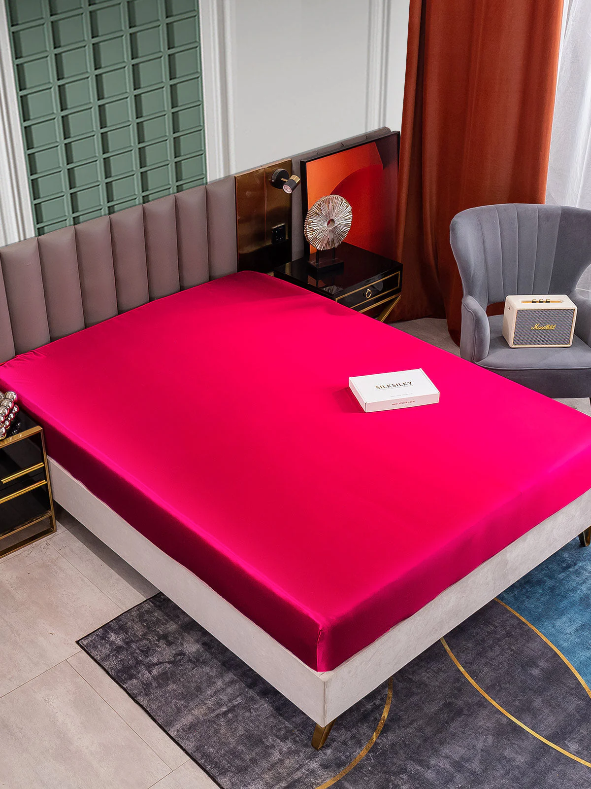 25Momme Mulberry Silk Seamless Fitted Sheet - Image 21