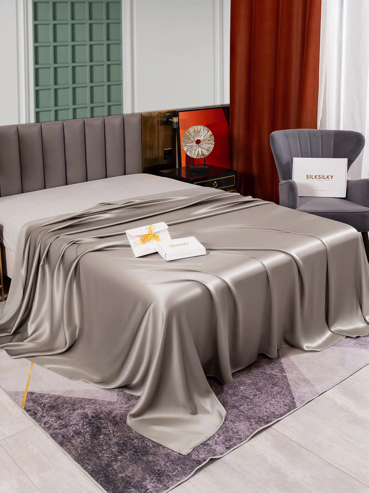 25Momme Mulberry Silk Seamless Flat Sheet - Image 34