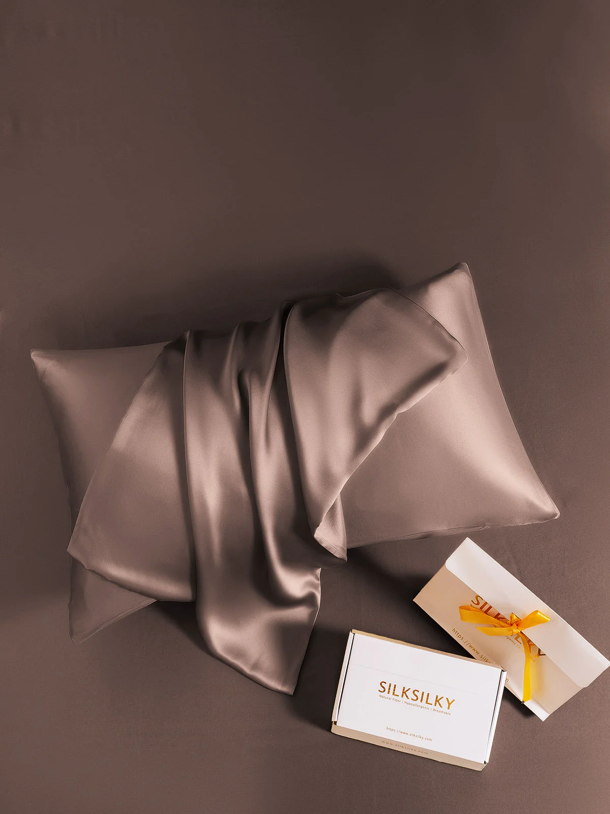 2Pcs 19Momme Pure Silk Pillowcases Bundle - Hidden Zipper - Image 111