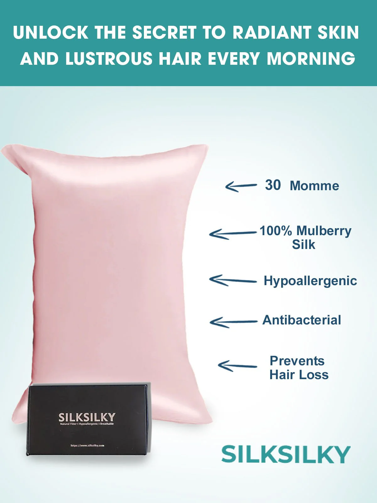 2Pcs 30Momme 100% Silk Pillowcases Bundle- Envelope - Image 15