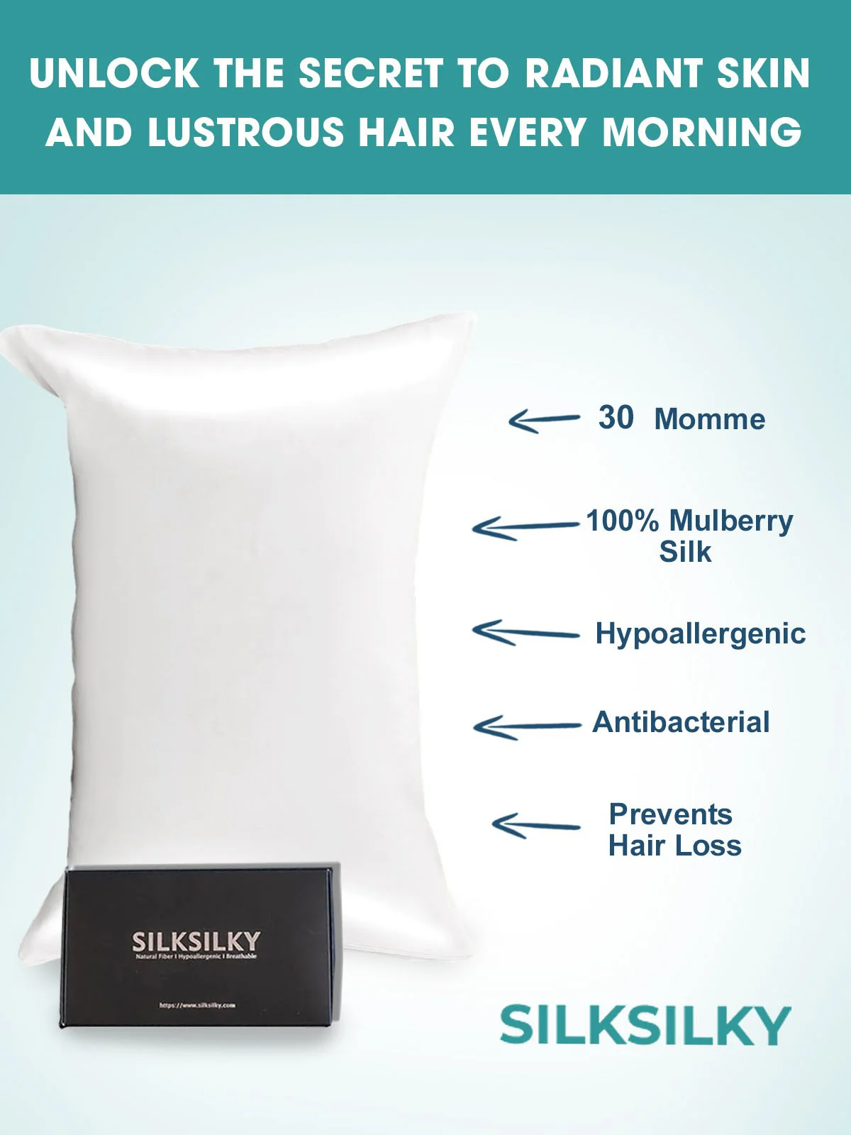 2Pcs 30Momme 100% Silk Pillowcases Bundle- Envelope - Image 21