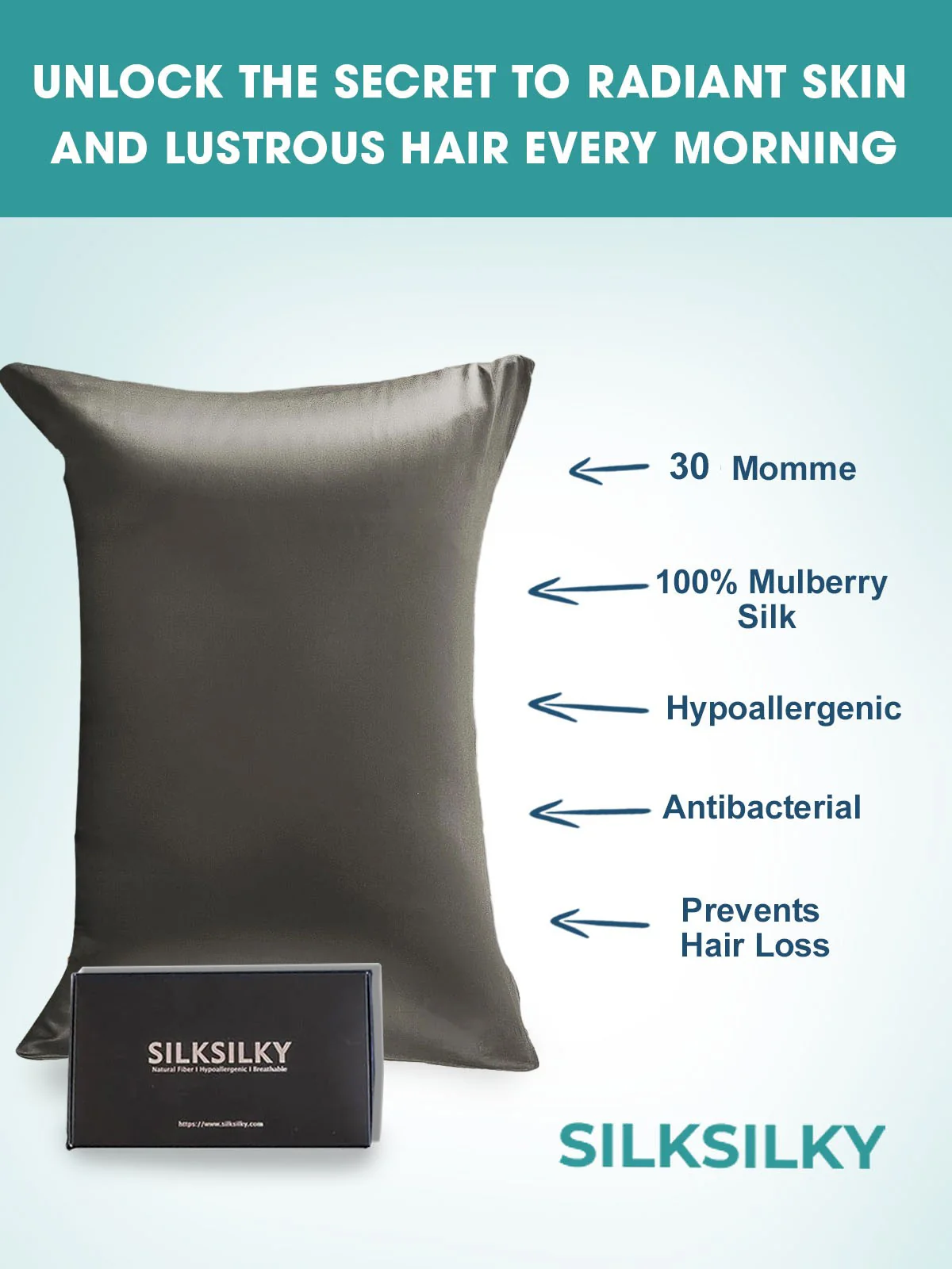 2Pcs 30Momme 100% Silk Pillowcases Bundle- Envelope - Image 33