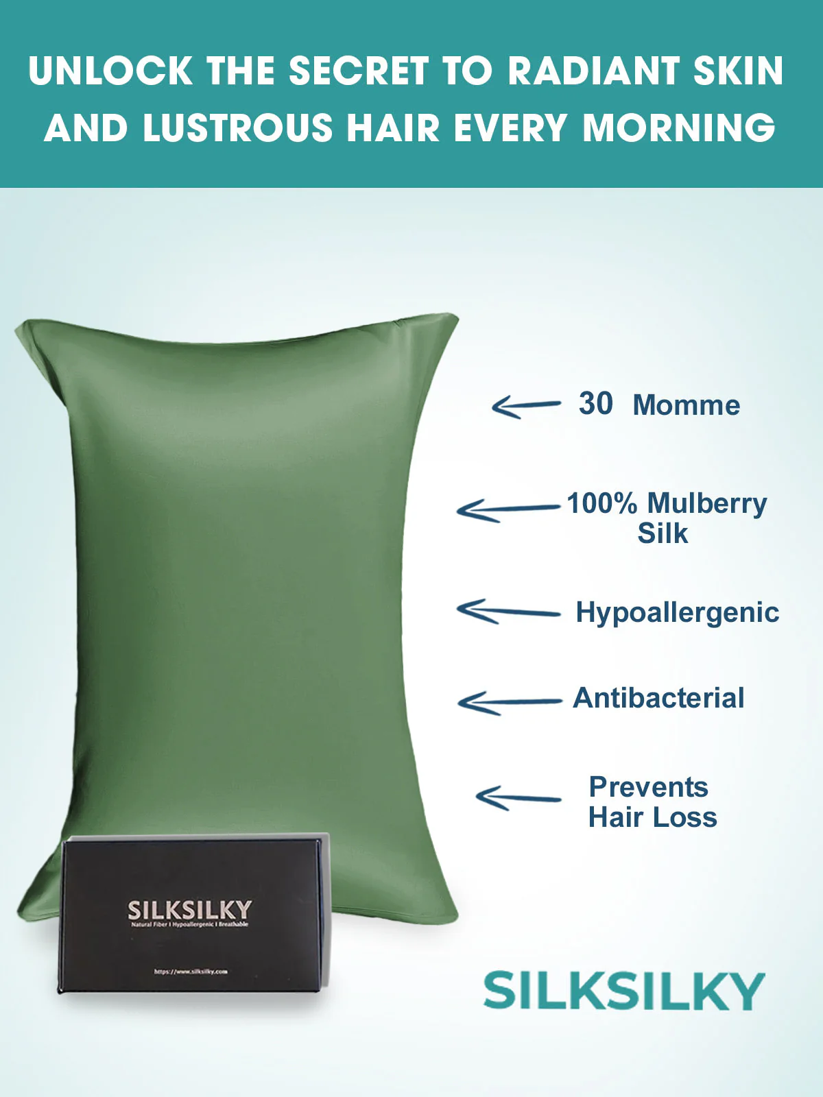2Pcs 30Momme 100% Silk Pillowcases Bundle- Envelope - Image 56