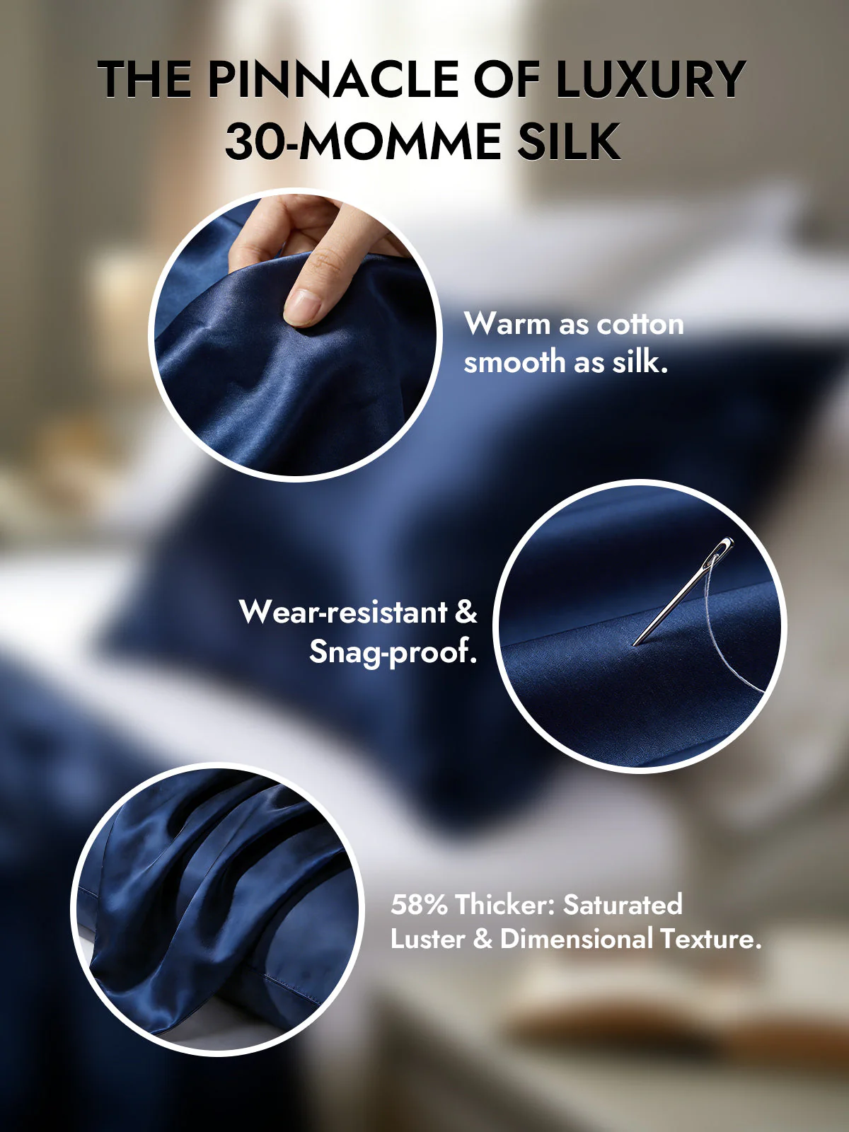 2Pcs 30Momme 100% Silk Pillowcases Bundle- Hidden Zipper - Image 44