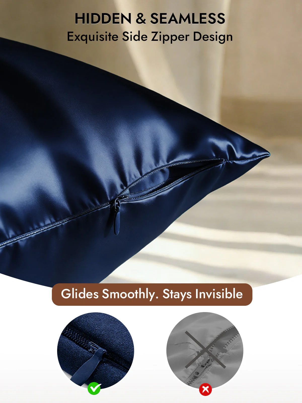 2Pcs 30Momme 100% Silk Pillowcases Bundle- Hidden Zipper - Image 48