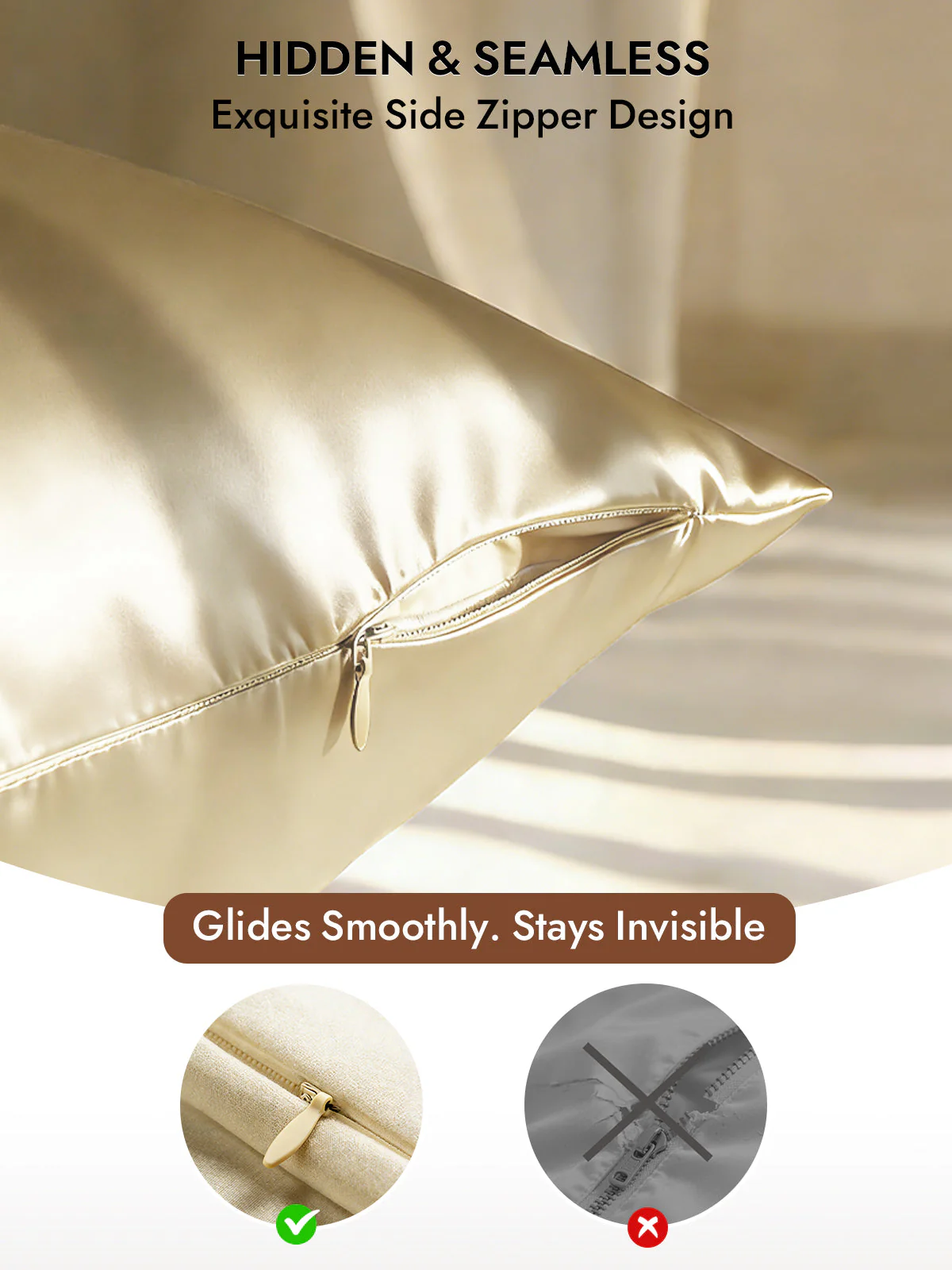 2Pcs 30Momme 100% Silk Pillowcases Bundle- Hidden Zipper - Image 55