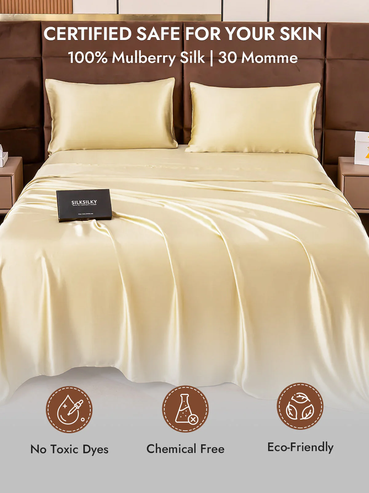 2Pcs 30Momme 100% Silk Pillowcases Bundle- Hidden Zipper - Image 56