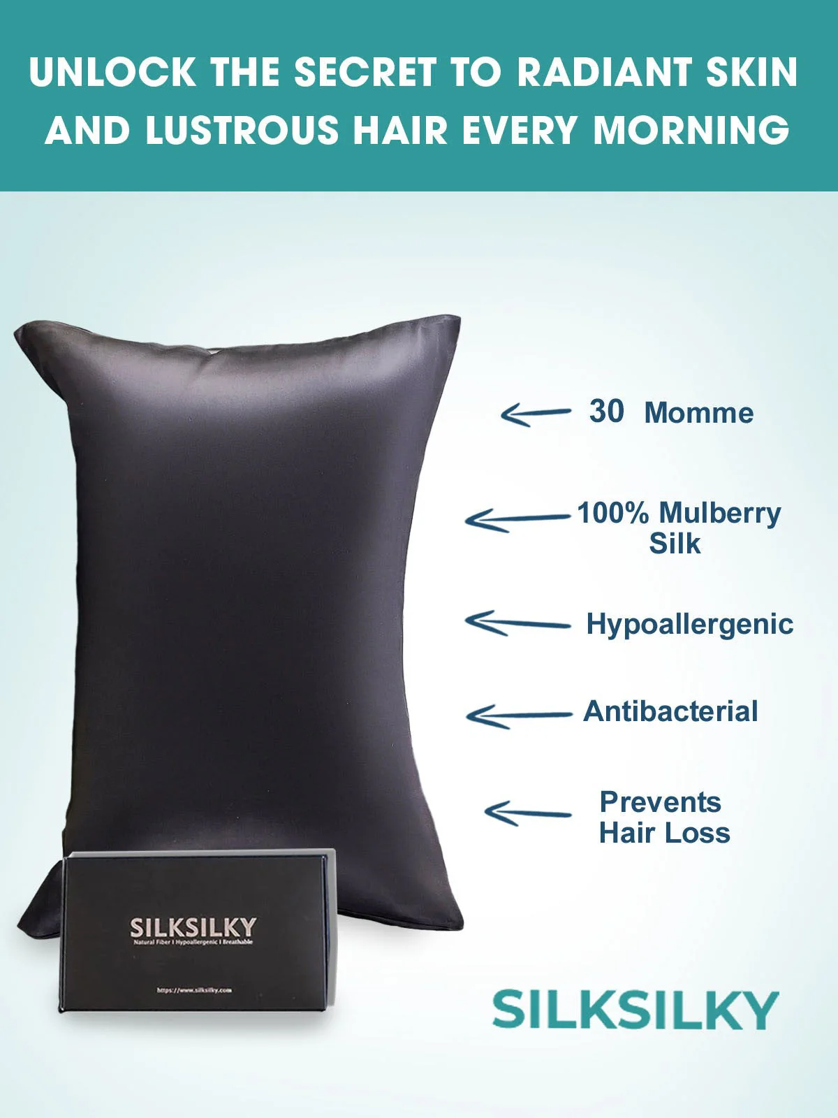 30Momme Luxurious 100% Silk Pillowcase - Envelope - Image 11