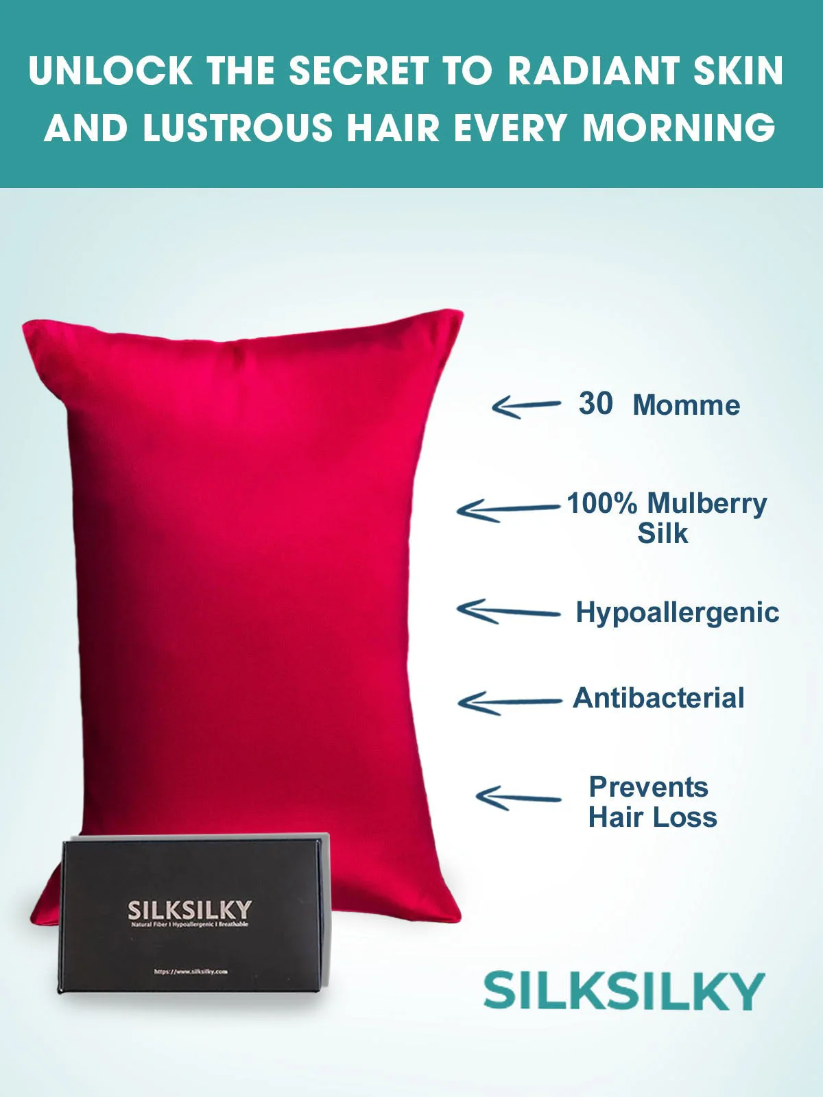 30Momme Luxurious 100% Silk Pillowcase - Envelope - Image 36