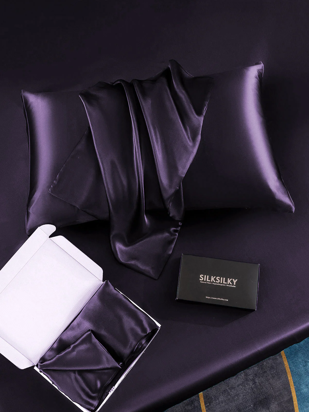30Momme Luxurious 100% Silk Pillowcase - Hidden Zipper - Image 54