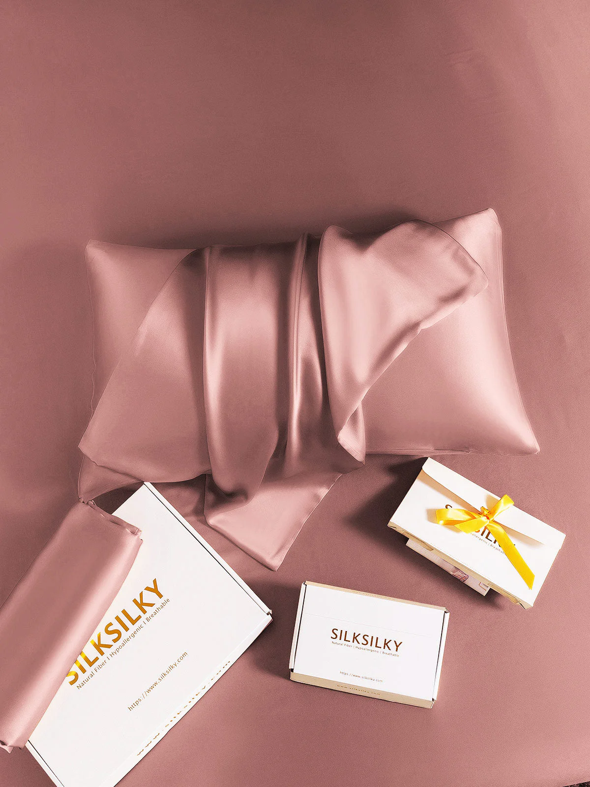 30Momme Luxurious 100% Silk Pillowcase - Hidden Zipper - Image 60