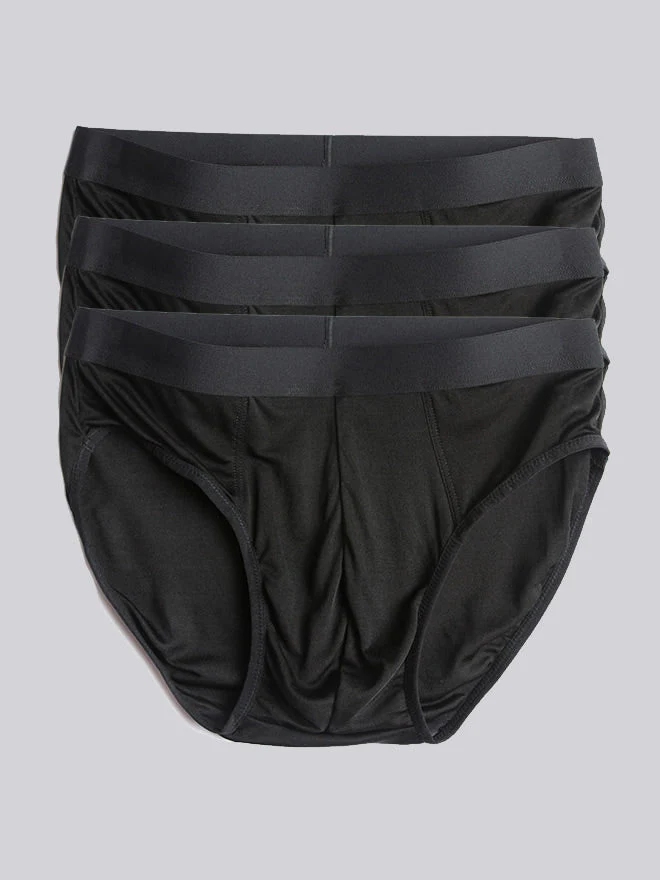 3Pcs Men Briefs Breathable Pure Silk Underwear - Image 10