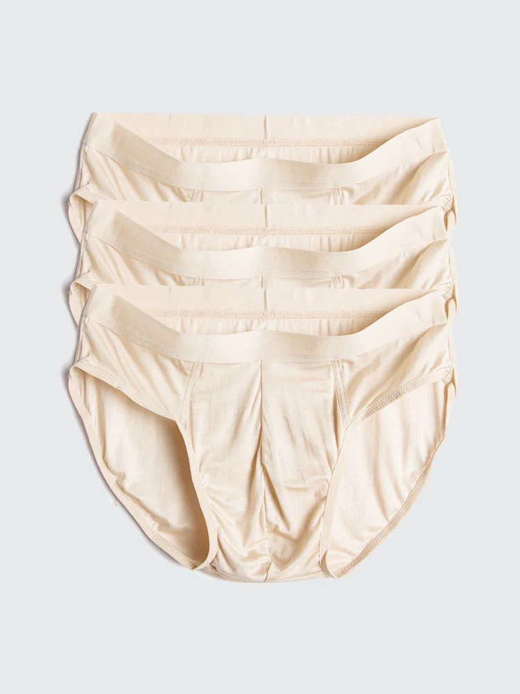 3Pcs Men Briefs Breathable Pure Silk Underwear - Image 14