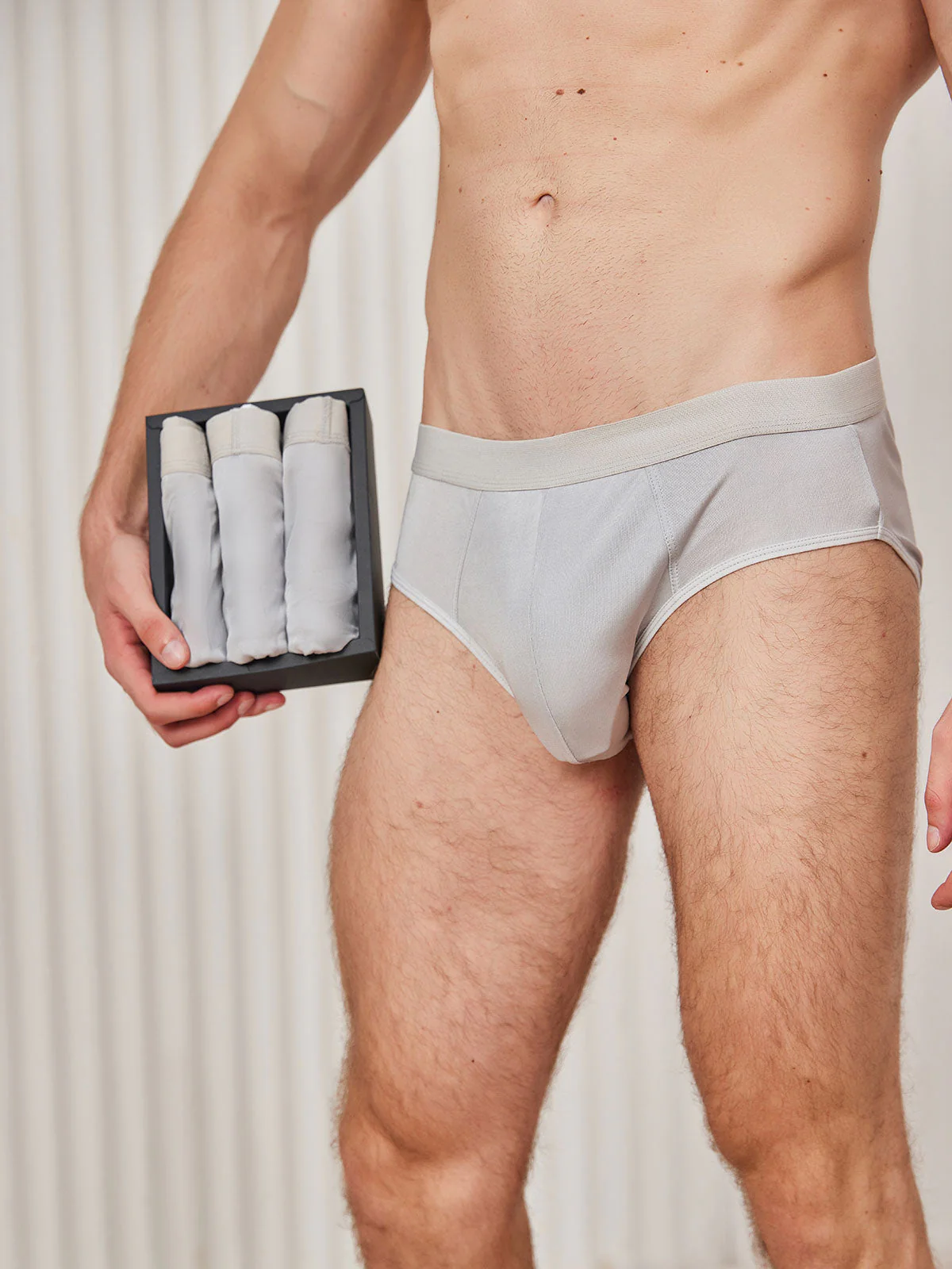 3Pcs Men Briefs Breathable Pure Silk Underwear - Image 25