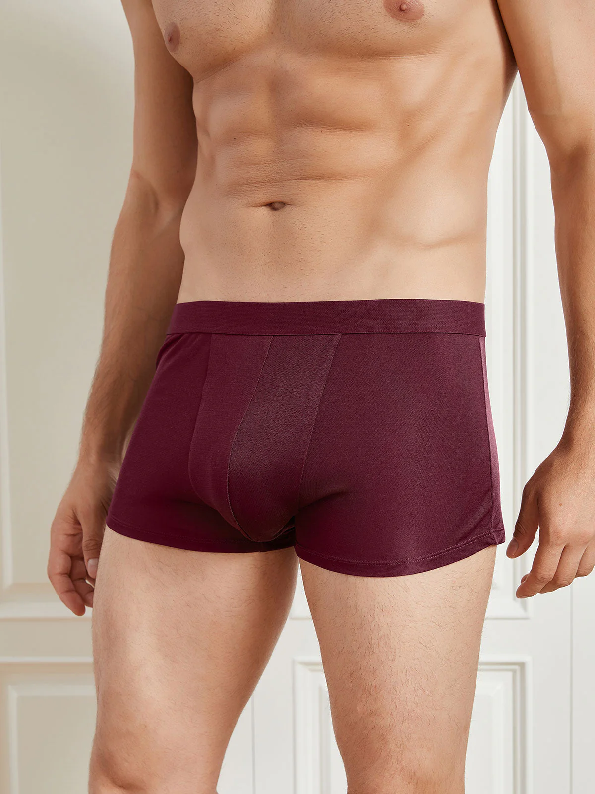 3Pcs Mens Pure Silk Boxer Briefs Underwear - Image 12