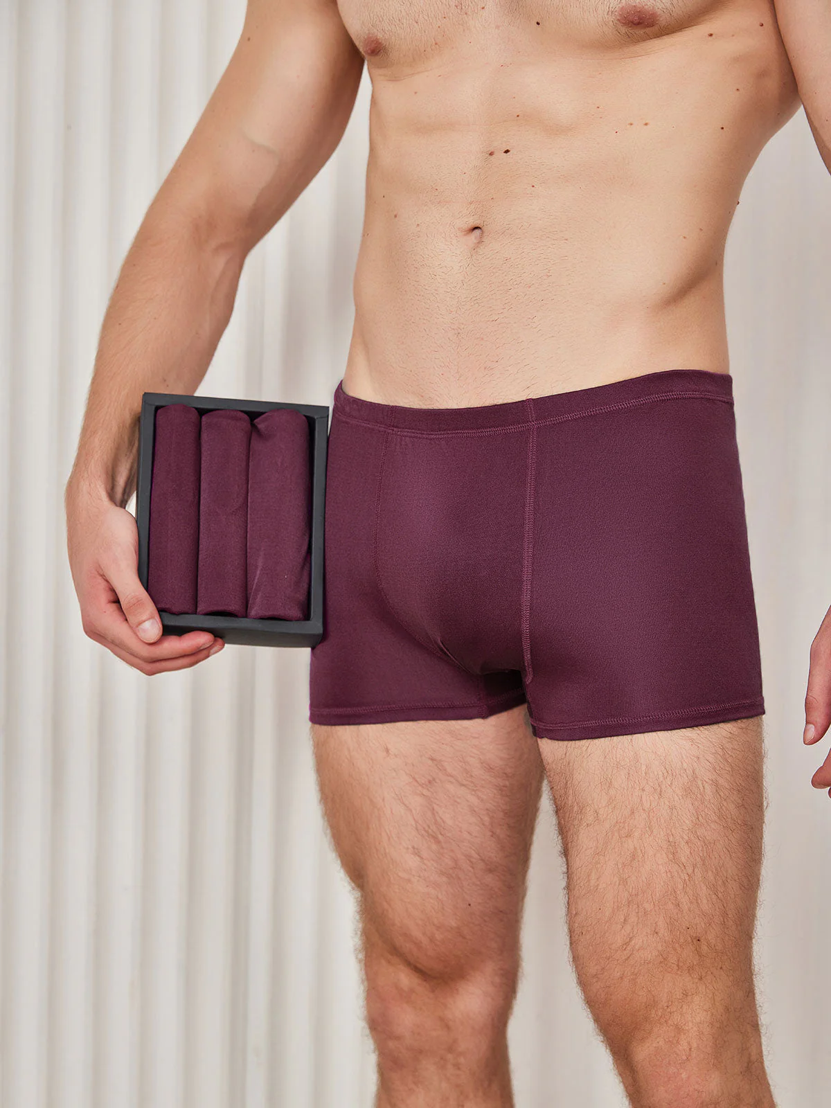 3Pcs Men‘s Pure Silk Boxer Briefs Underwear - Image 12