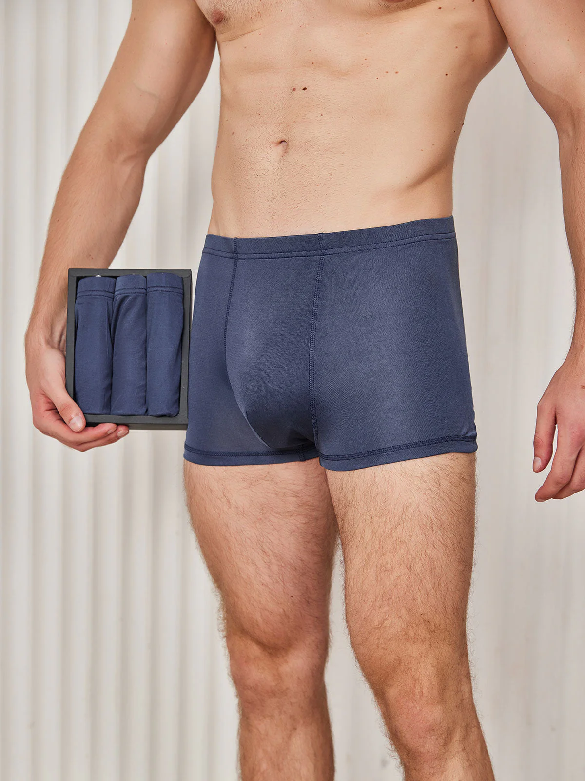 3Pcs Men‘s Pure Silk Boxer Briefs Underwear - Image 9