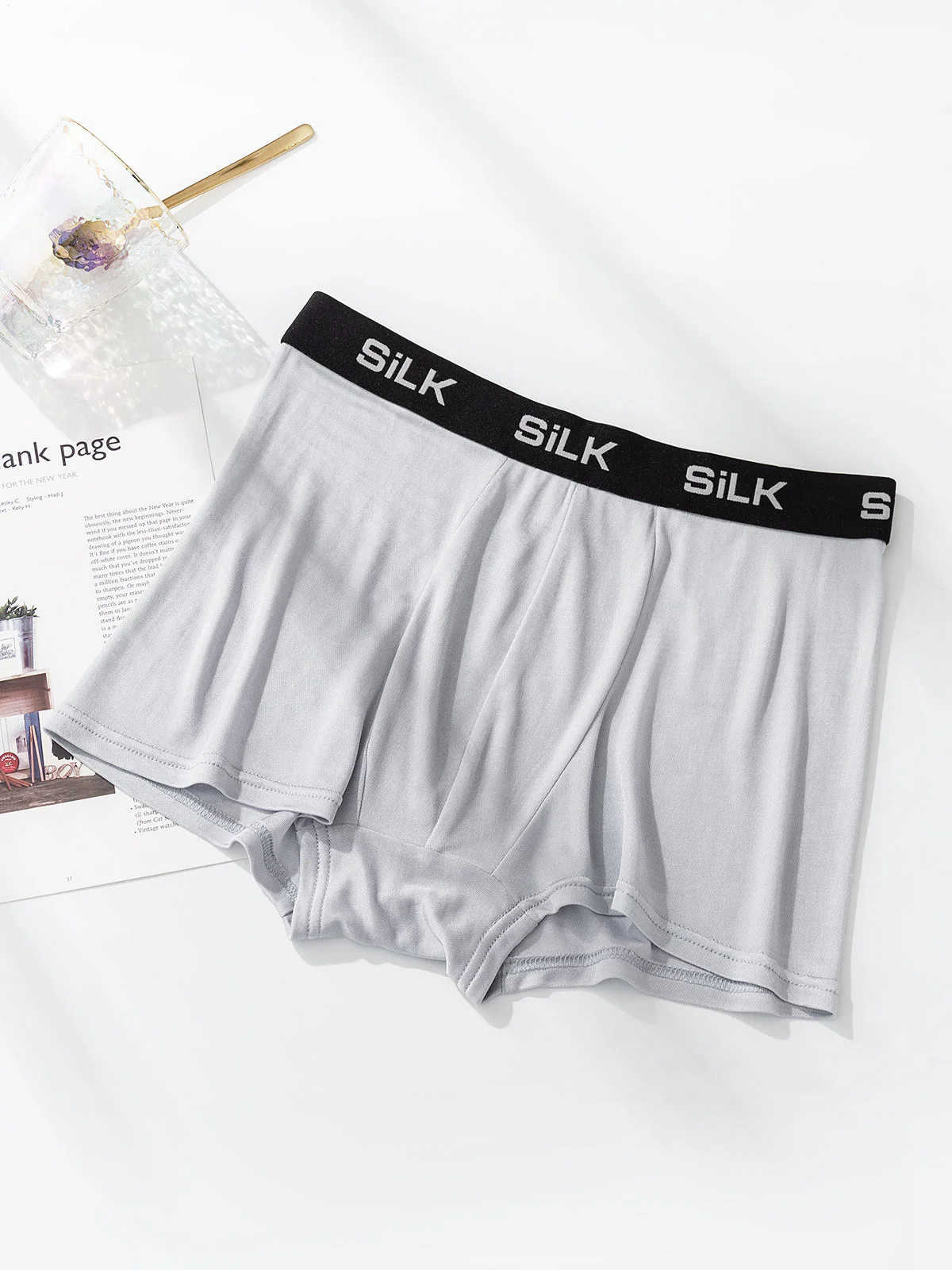 3Pcs Men‘s Ultra Soft Comfy Pure Silk Boxer Underwear - Image 13