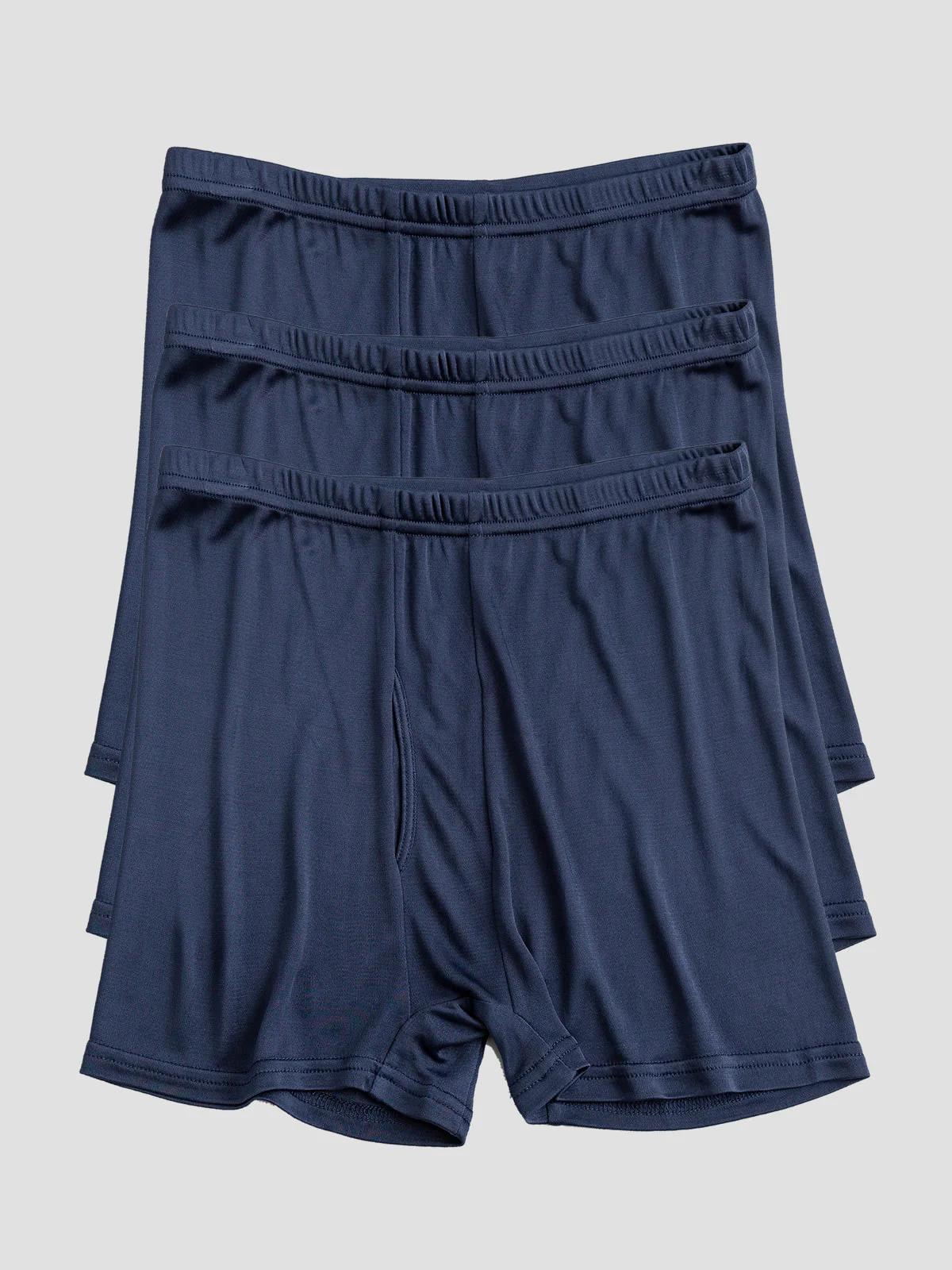 3Pcs Pure Silk Open Front Boxer Briefs for Men - Image 6
