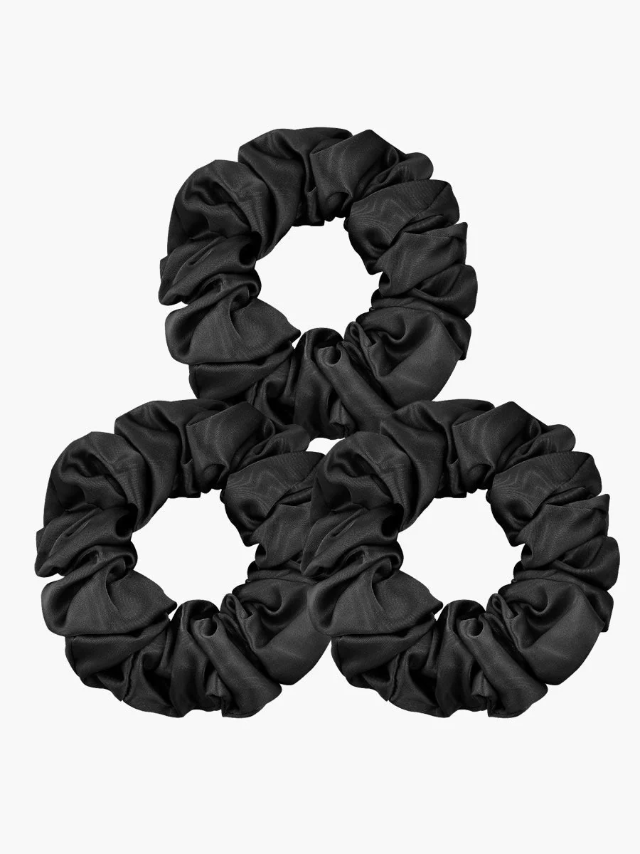 3Pcs Bundle Pure Silk Large Hair Scrunchies - 3.5cm - Image 17