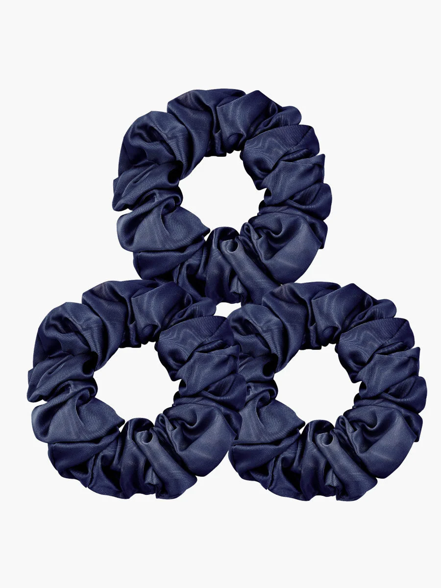 3Pcs Bundle Pure Silk Large Hair Scrunchies - 3.5cm - Image 22