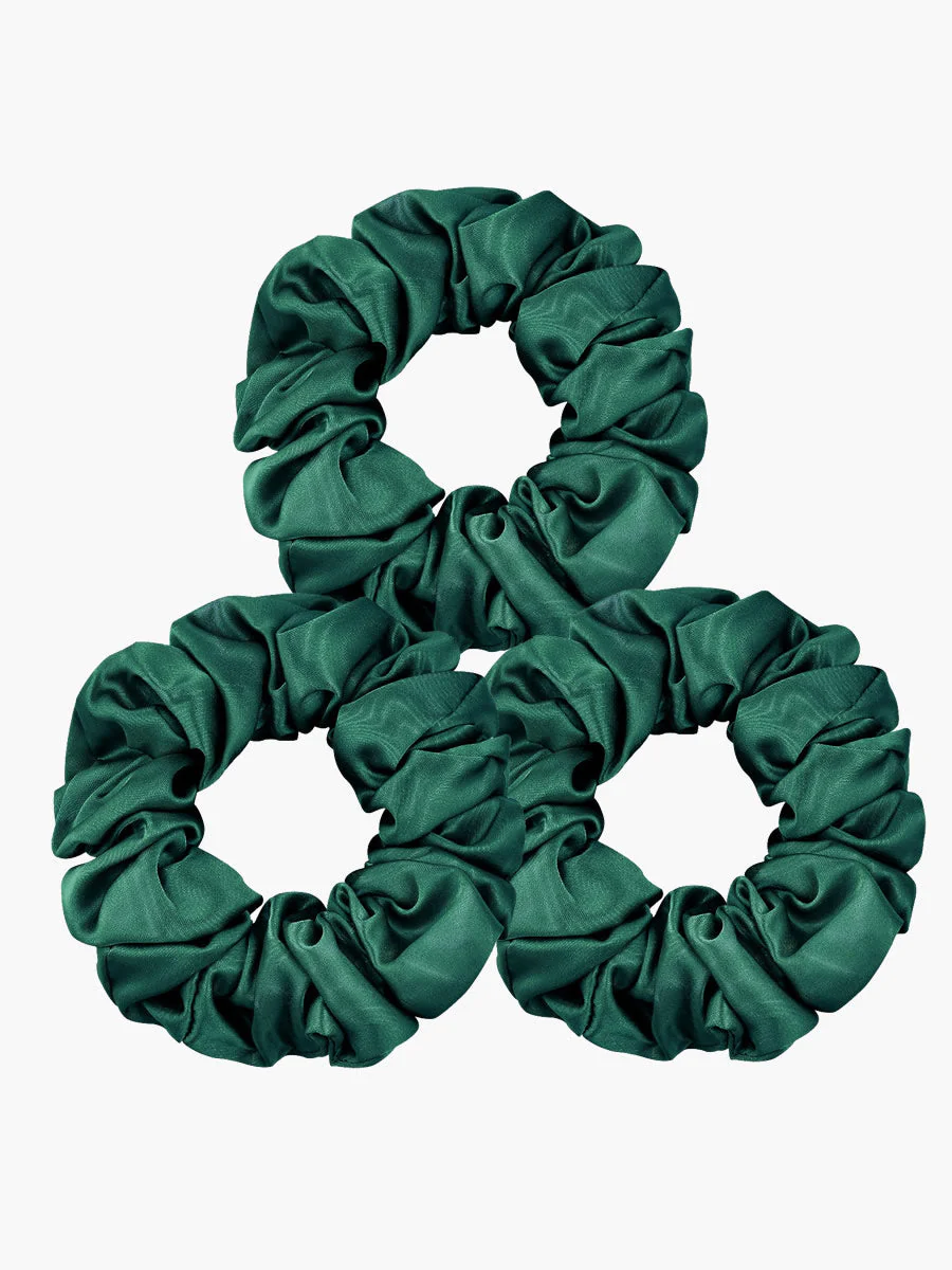 3Pcs Bundle Pure Silk Large Hair Scrunchies - 3.5cm - Image 26