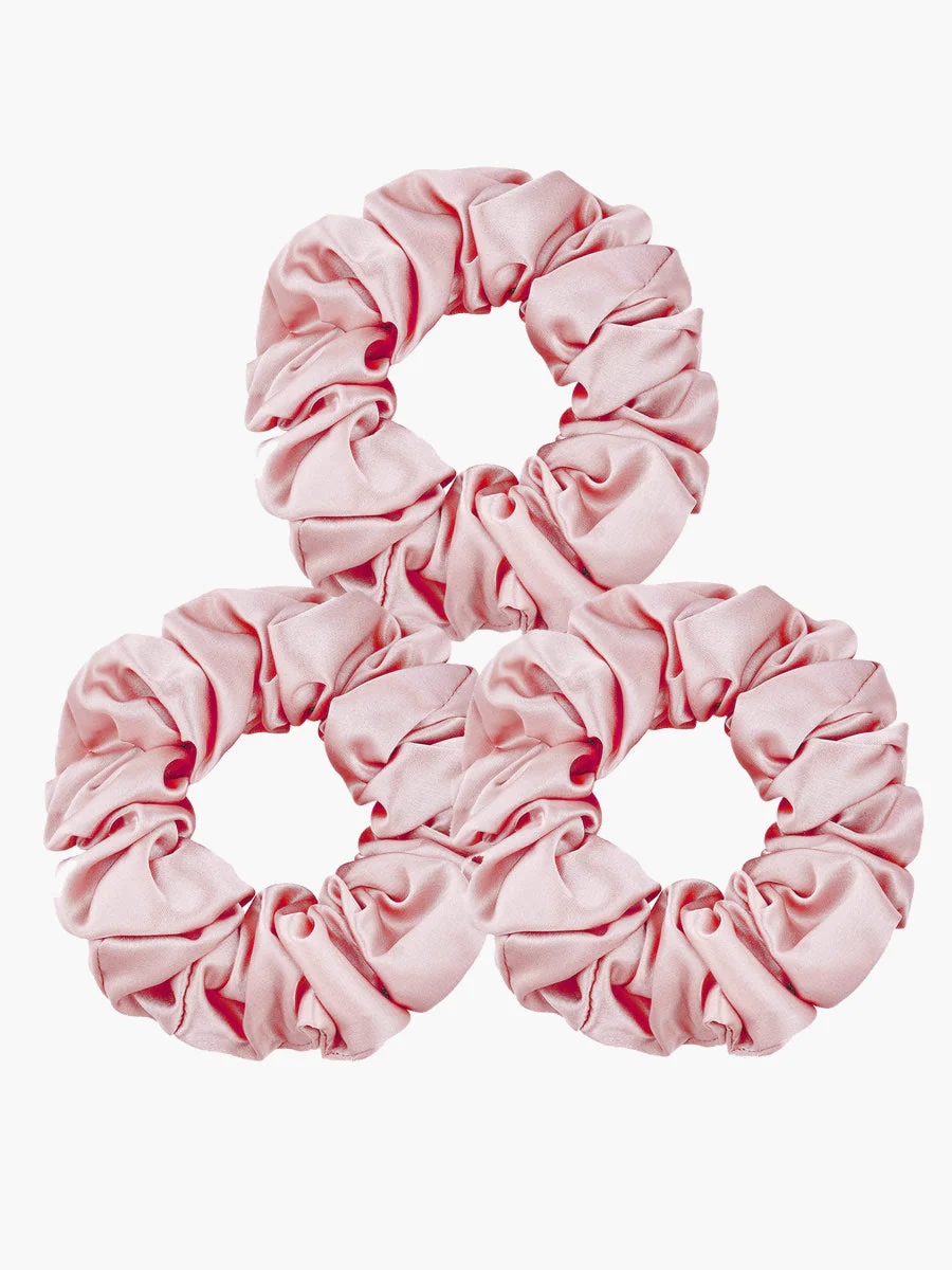 3Pcs Bundle Pure Silk Large Hair Scrunchies - 3.5cm - Image 38
