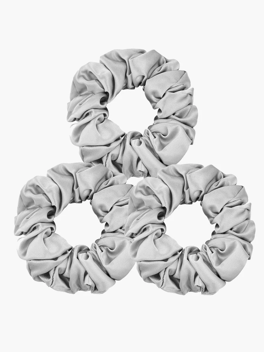 3Pcs Bundle Pure Silk Large Hair Scrunchies - 3.5cm - Image 47