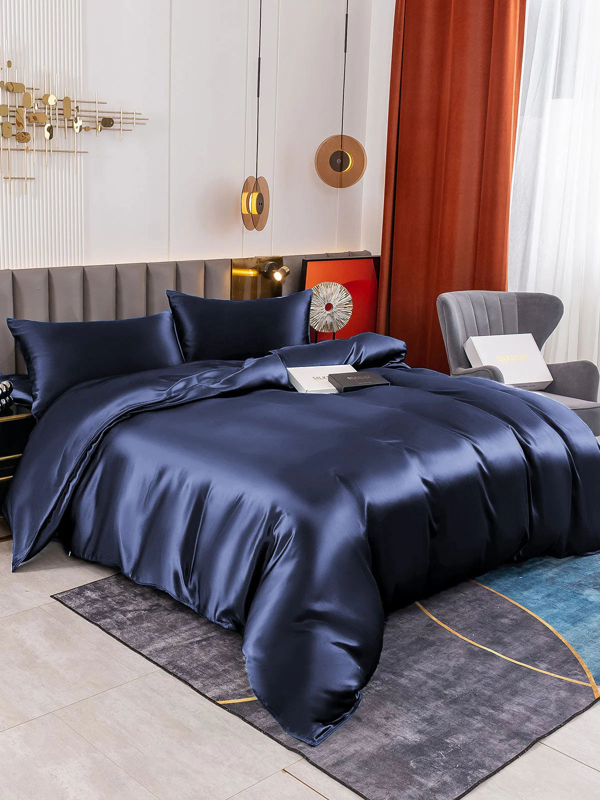 19Momme 4Pcs Silk Set Duvet Cover+Fitted Sheet+2x Pillowcases - Image 10