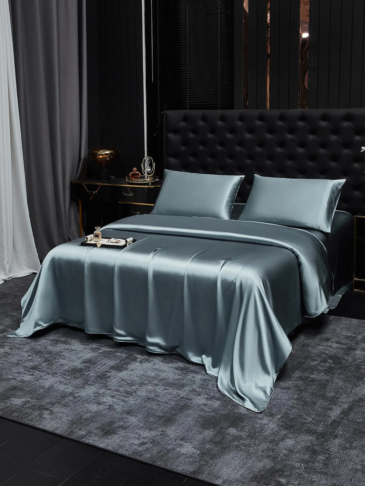 19Momme 4Pcs Silk Set Duvet Cover+Fitted Sheet+2x Pillowcases - Image 101