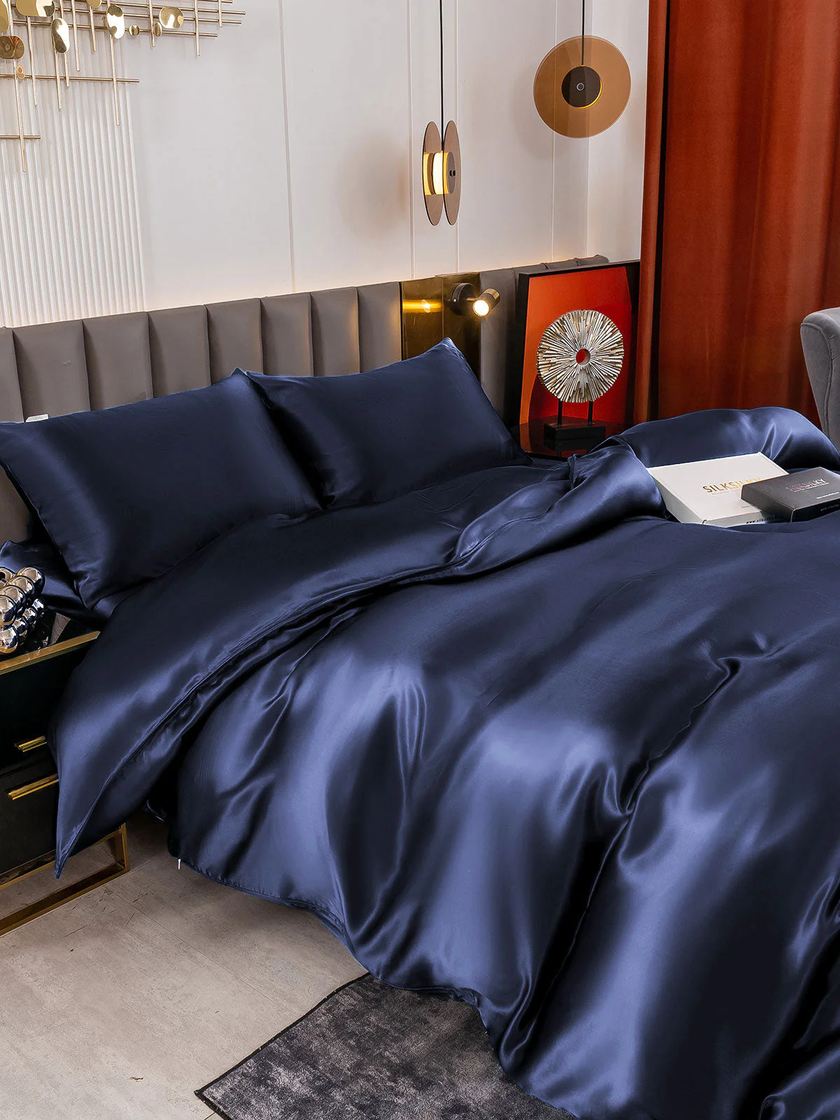 19Momme 4Pcs Silk Set Duvet Cover+Fitted Sheet+2x Pillowcases - Image 13
