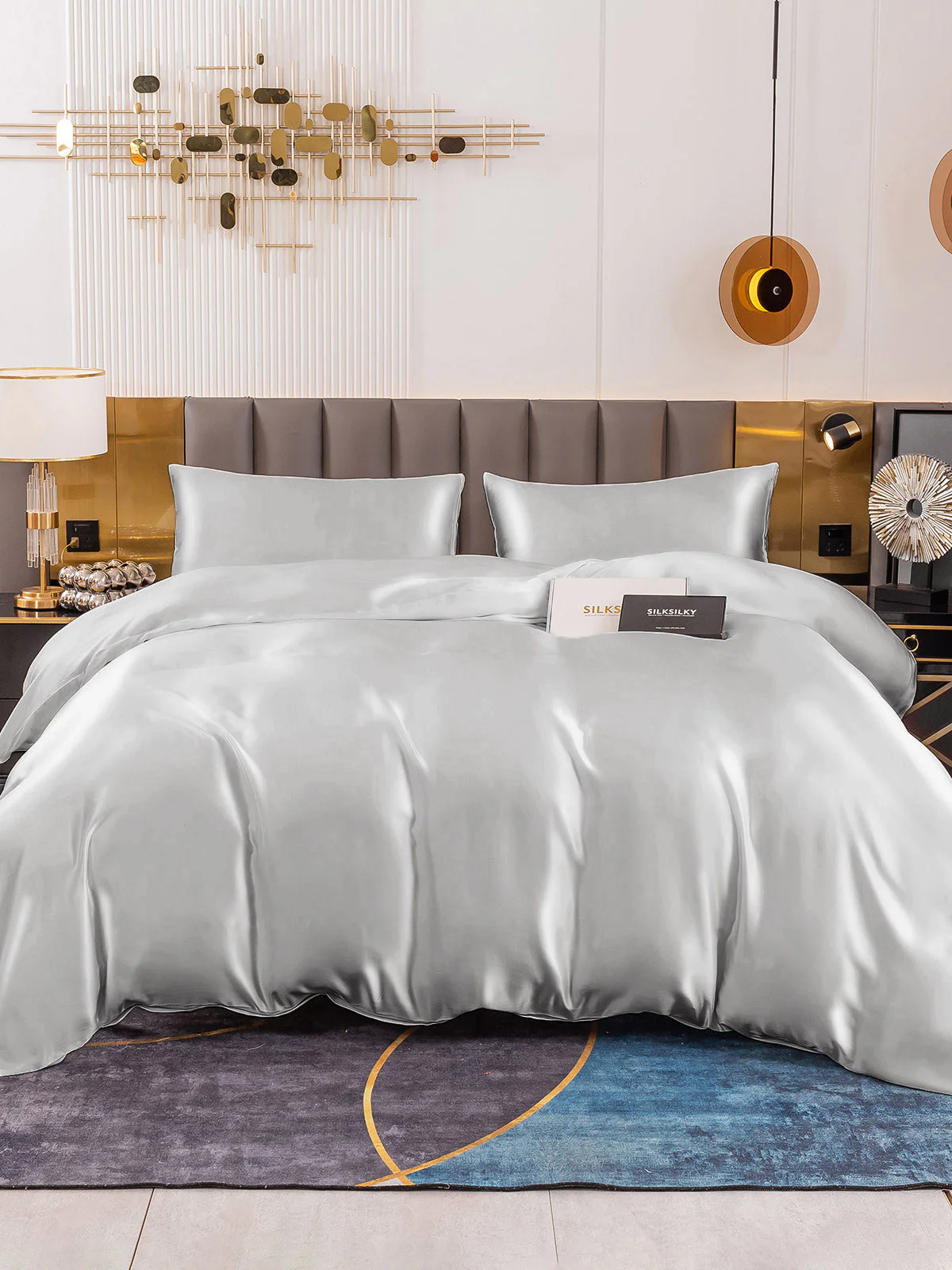 19Momme 4Pcs Silk Set Duvet Cover+Fitted Sheet+2x Pillowcases - Image 27