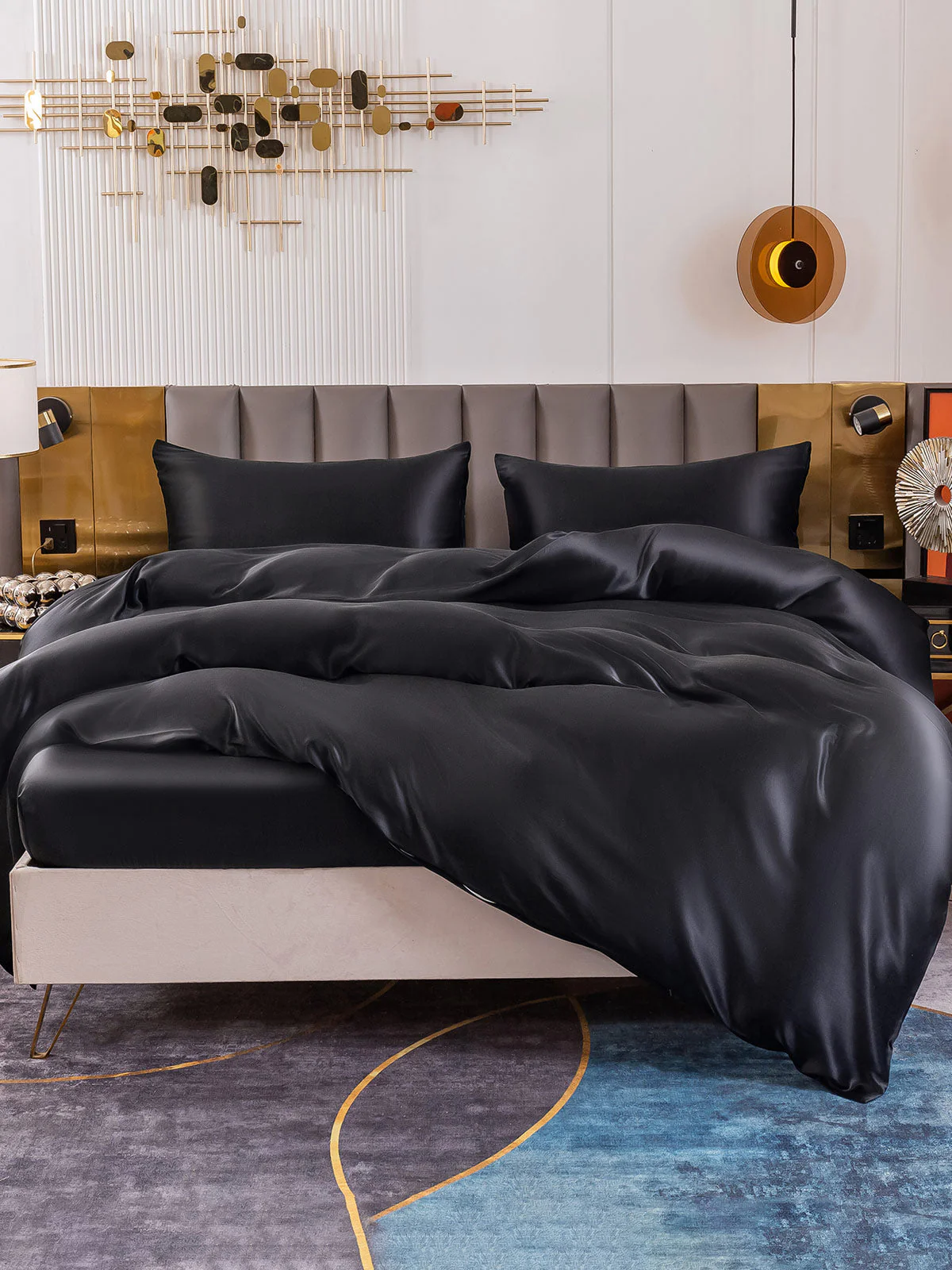 19Momme 4Pcs Silk Set Duvet Cover+Fitted Sheet+2x Pillowcases - Image 37