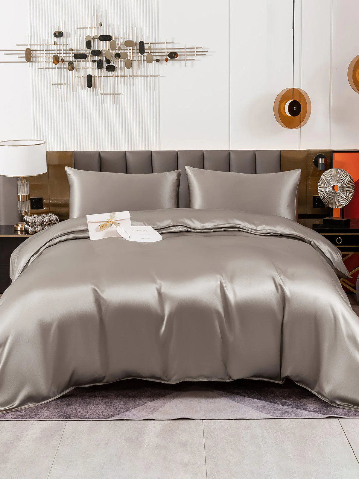 19Momme 4Pcs Silk Set Duvet Cover+Fitted Sheet+2x Pillowcases - Image 40