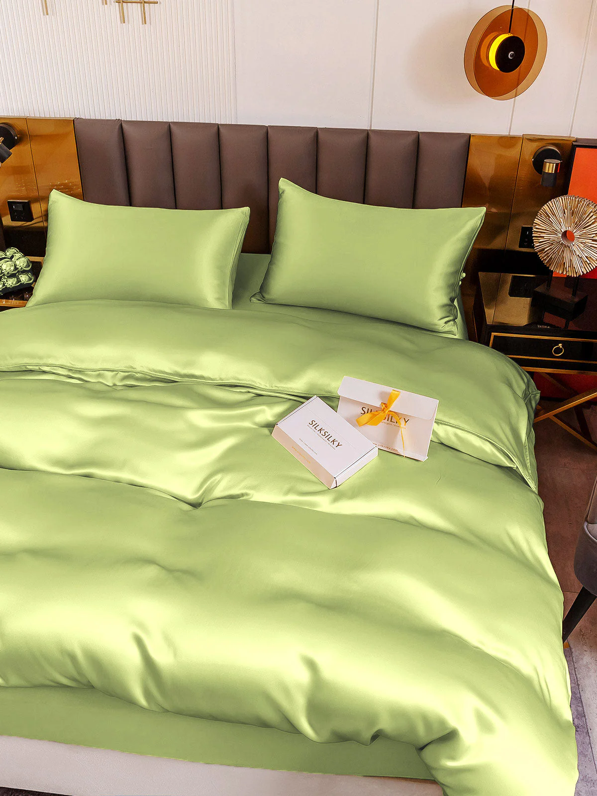 19Momme 4Pcs Silk Set Duvet Cover+Fitted Sheet+2x Pillowcases - Image 97