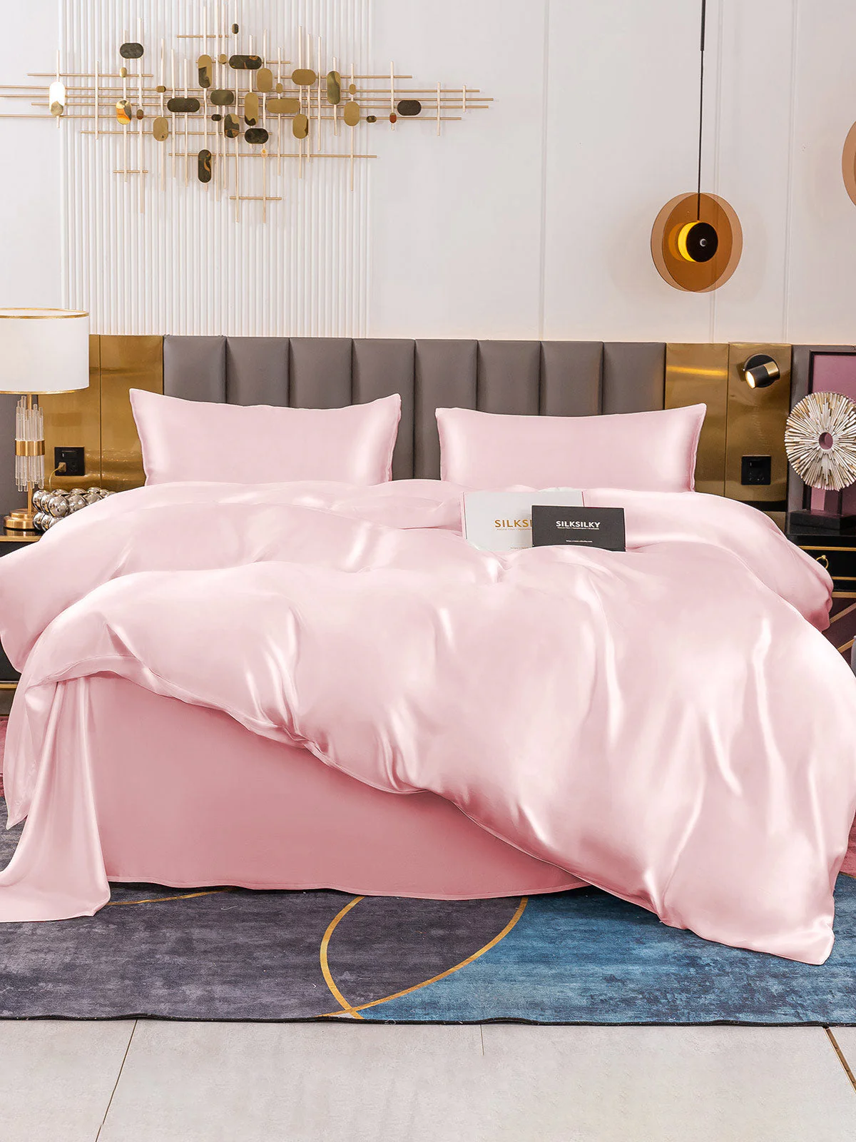 19Momme 4Pcs Silk Set Duvet Cover+Flat Sheet+2x Pillowcases - Image 7