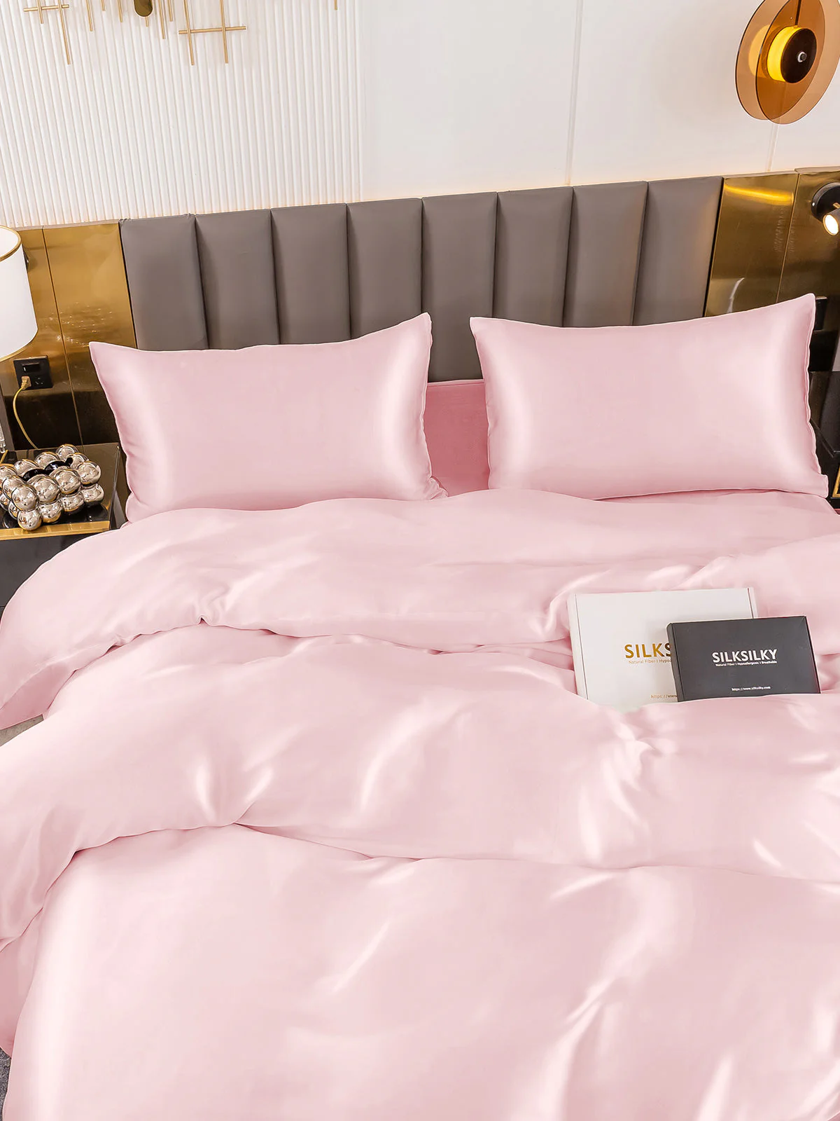19Momme 4Pcs Silk Set Duvet Cover+Flat Sheet+2x Pillowcases - Image 9