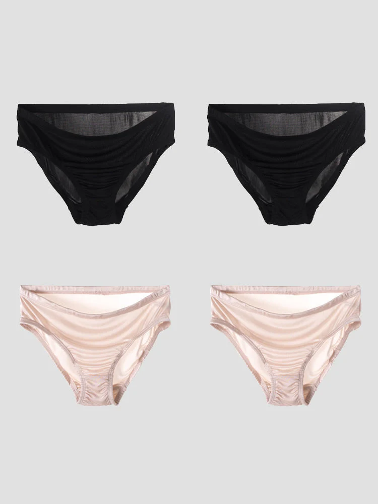 4Pcs Mulberry Silk Jersey Panties (Bra NOT Included) - Image 34